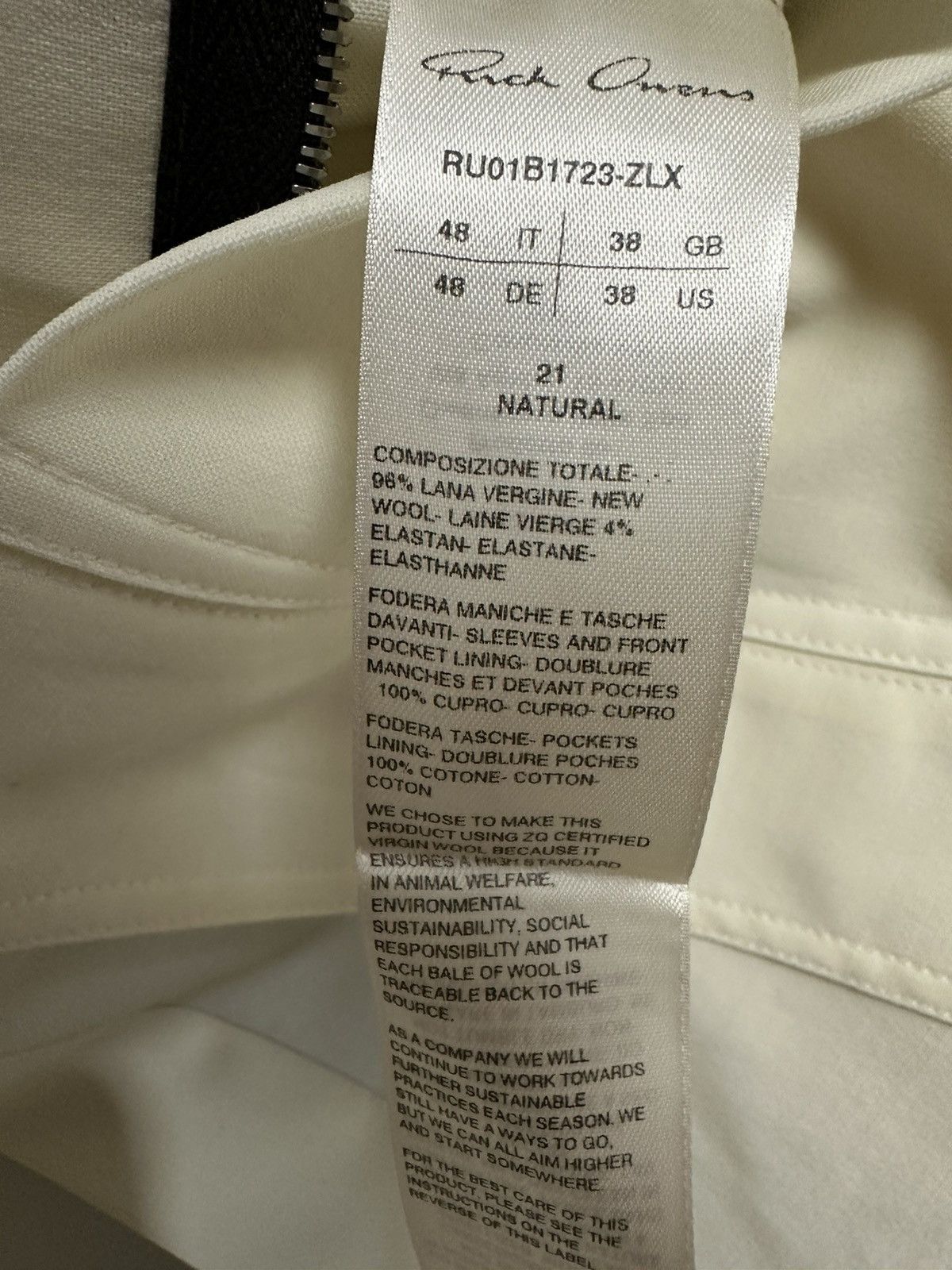 Rick Owens SS22 ‘FOGACHINE’ Zanlight Fogpocket Easy Blazer Size US M / EU 48-50 / 2 - 9 Thumbnail