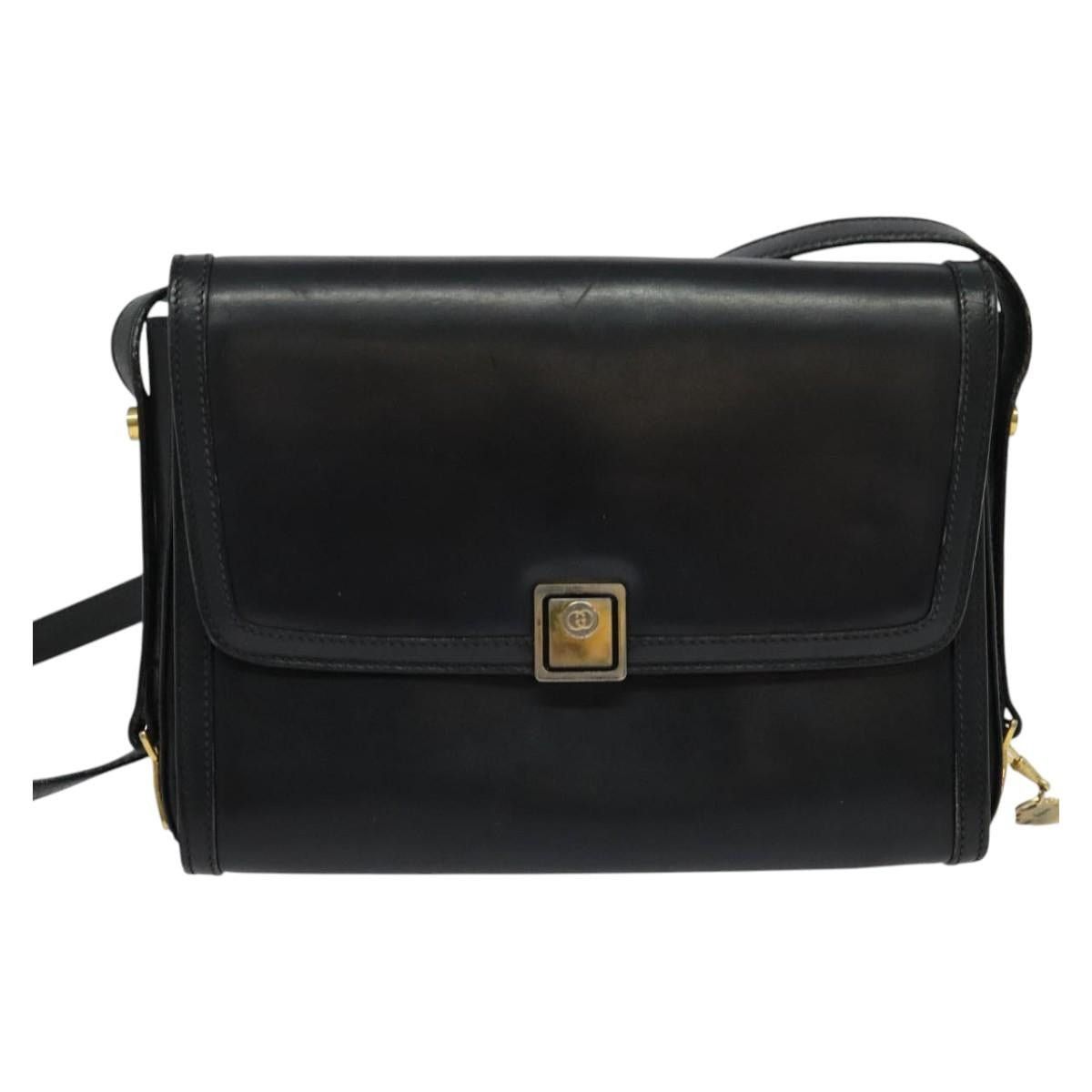 Gucci GUCCI Shoulder Bag Leather Black Gold Size ONE SIZE - 13 Thumbnail