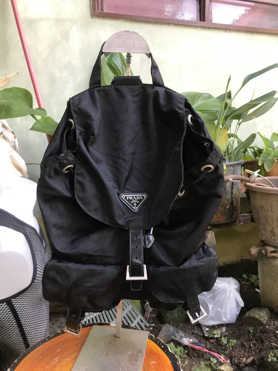 Prada × Vintage Authentic Prada Black Backpack Size ONE SIZE - 1 Thumbnail