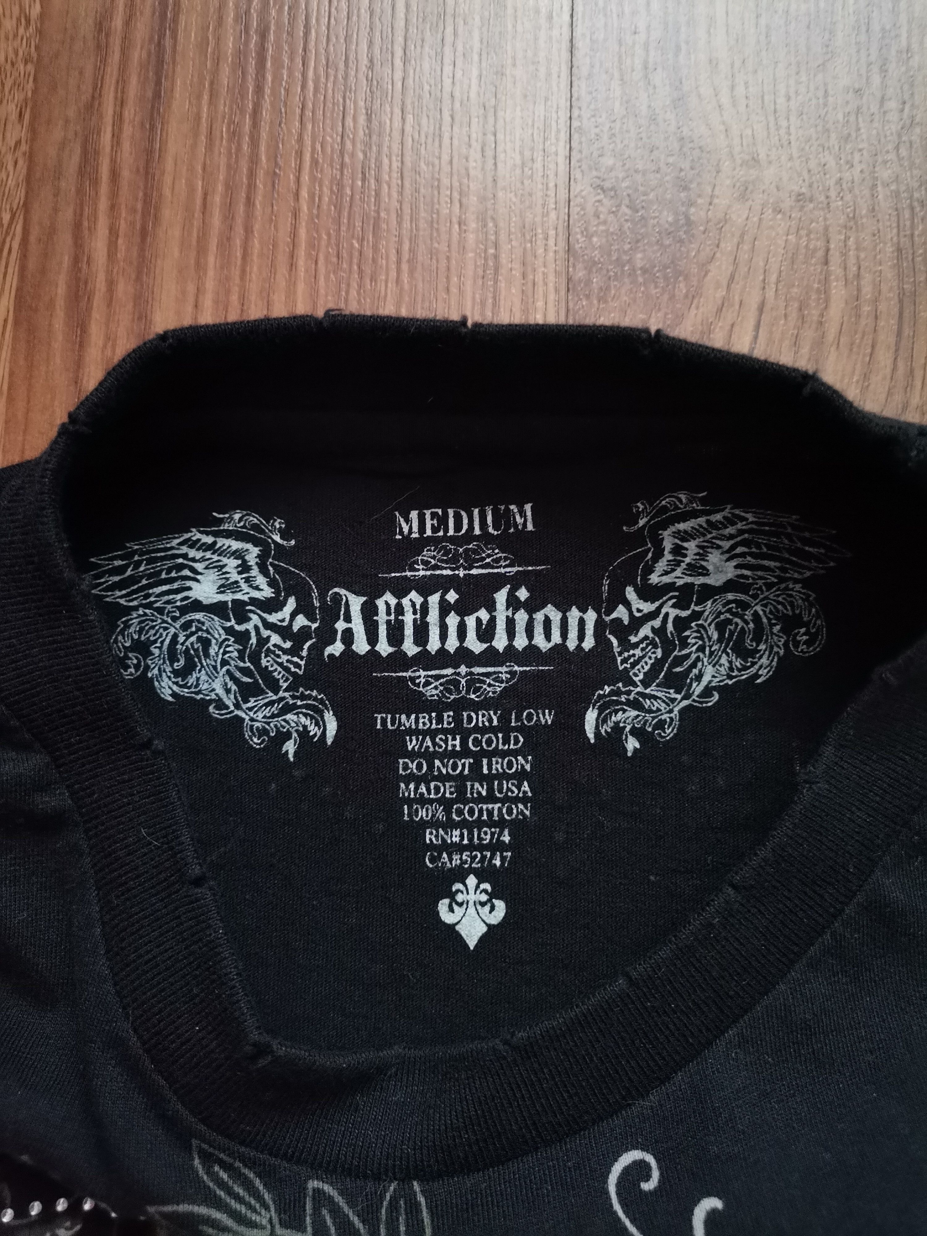 Affliction Affliction Studded Skull Distressed Tee Size US M / EU 48-50 / 2 - 4 Thumbnail