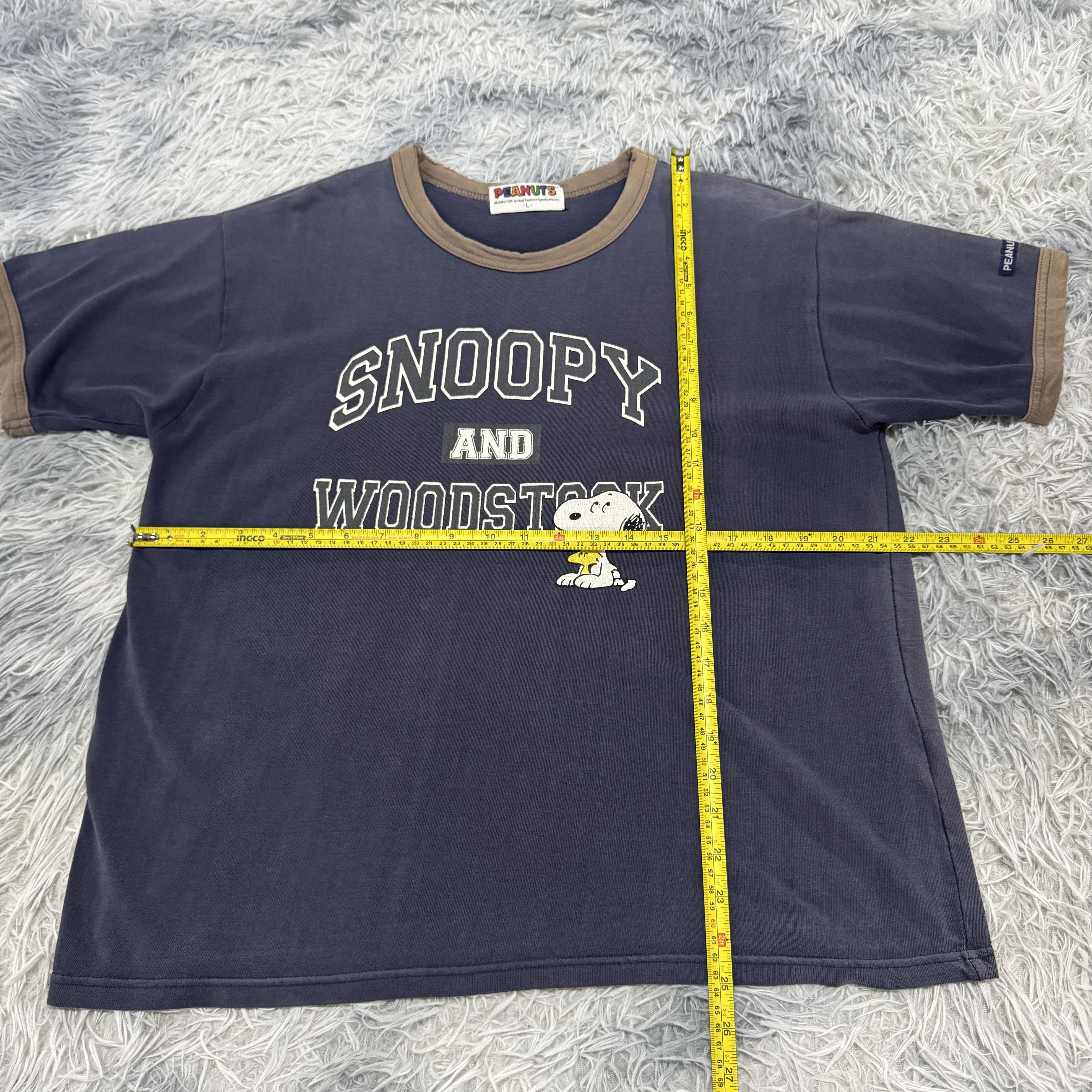 Vintage Vintage Peanuts Snoopy and Woodstock Graphic Ringer Tshirt Size US L / EU 52-54 / 3 - 8 Thumbnail