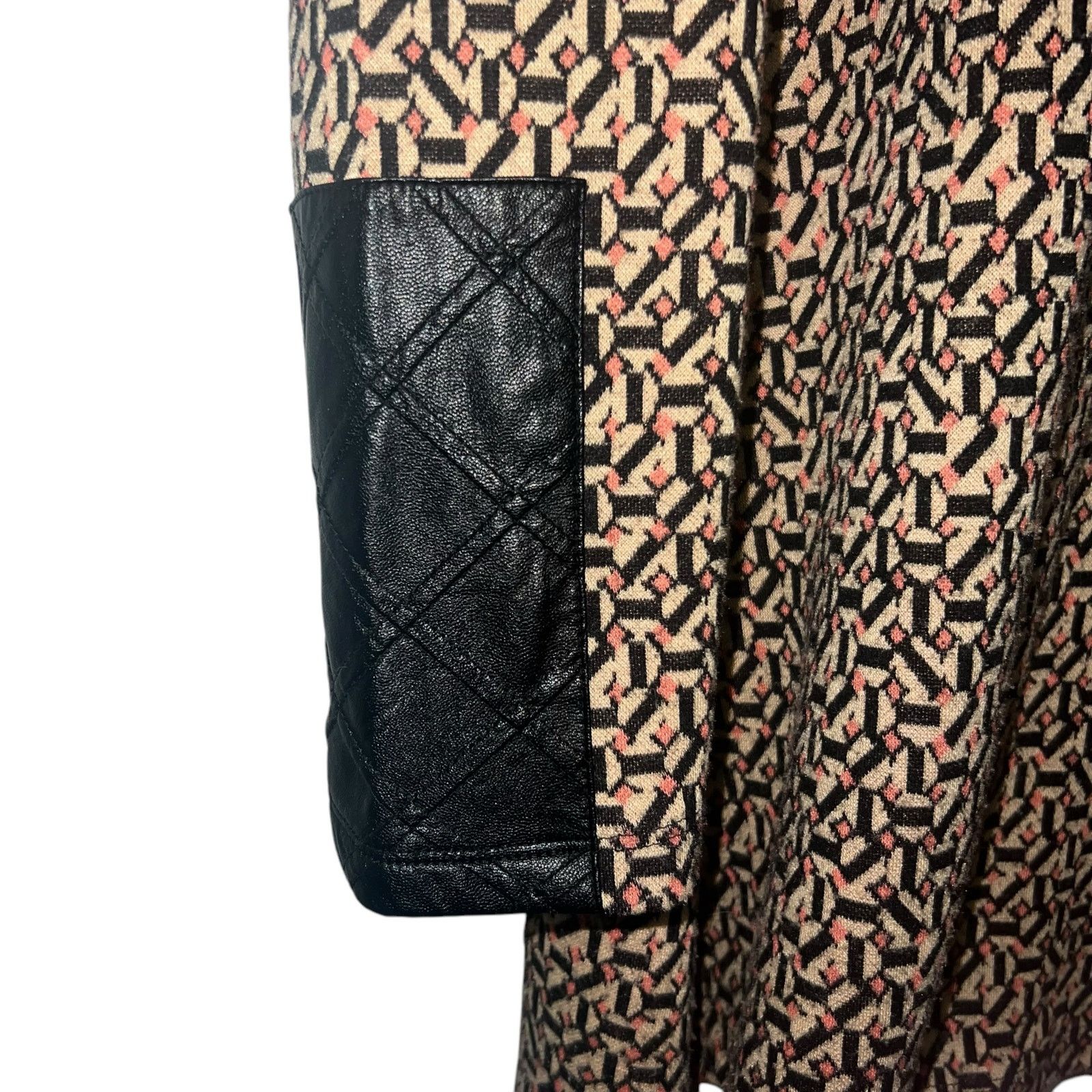 Other Tyler Bow Crissy Geo Print Mock Neck Tunic Faux Leather M Size M / US 6-8 / IT 42-44 - 7 Thumbnail