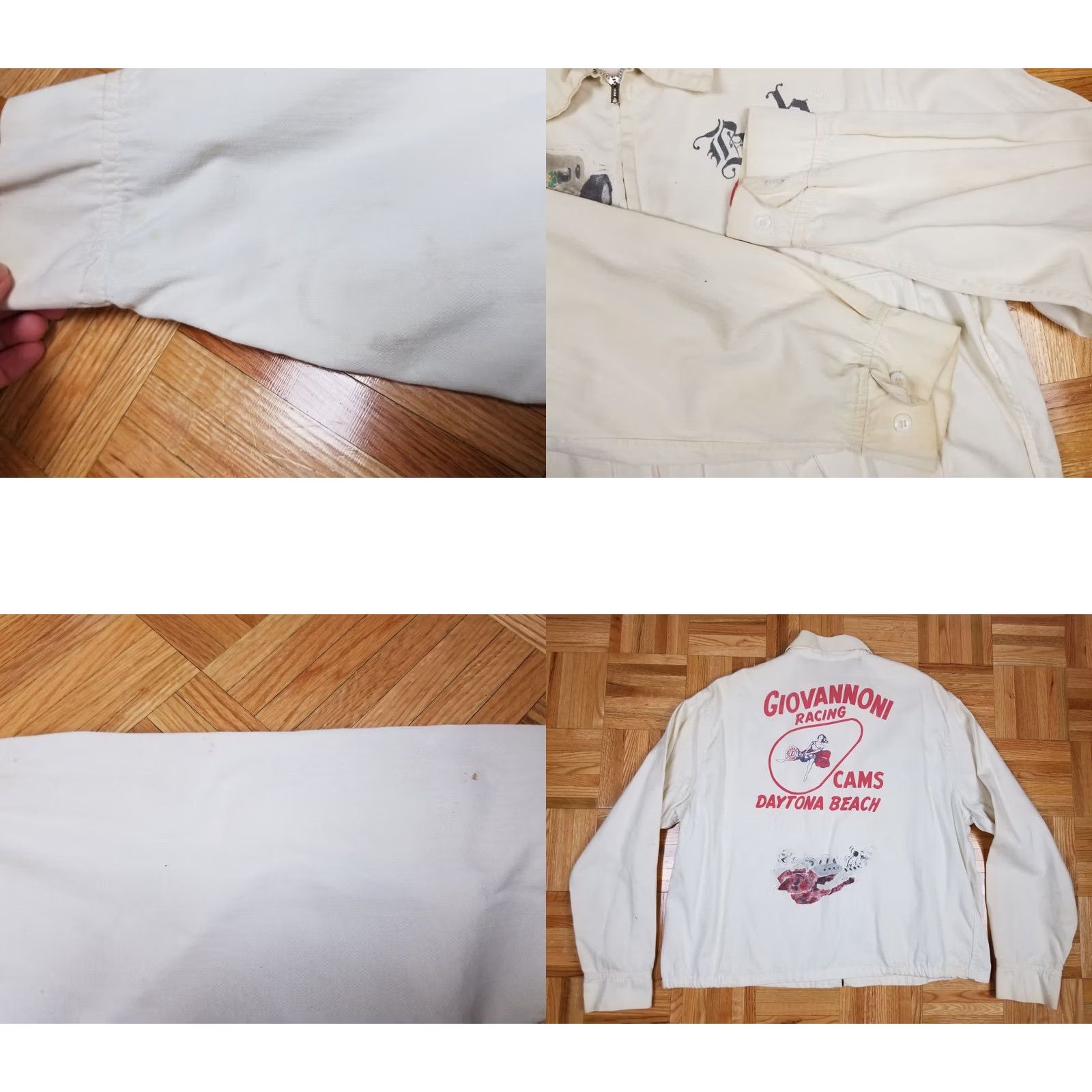 Vintage VINTAGE GIOVANNONI RACING CAMS DAYTONA BEACH HOT ROD ROCKABILLY JACKET Red XL Men's 50' Size US XL / EU 56 / 4 - 9 Thumbnail
