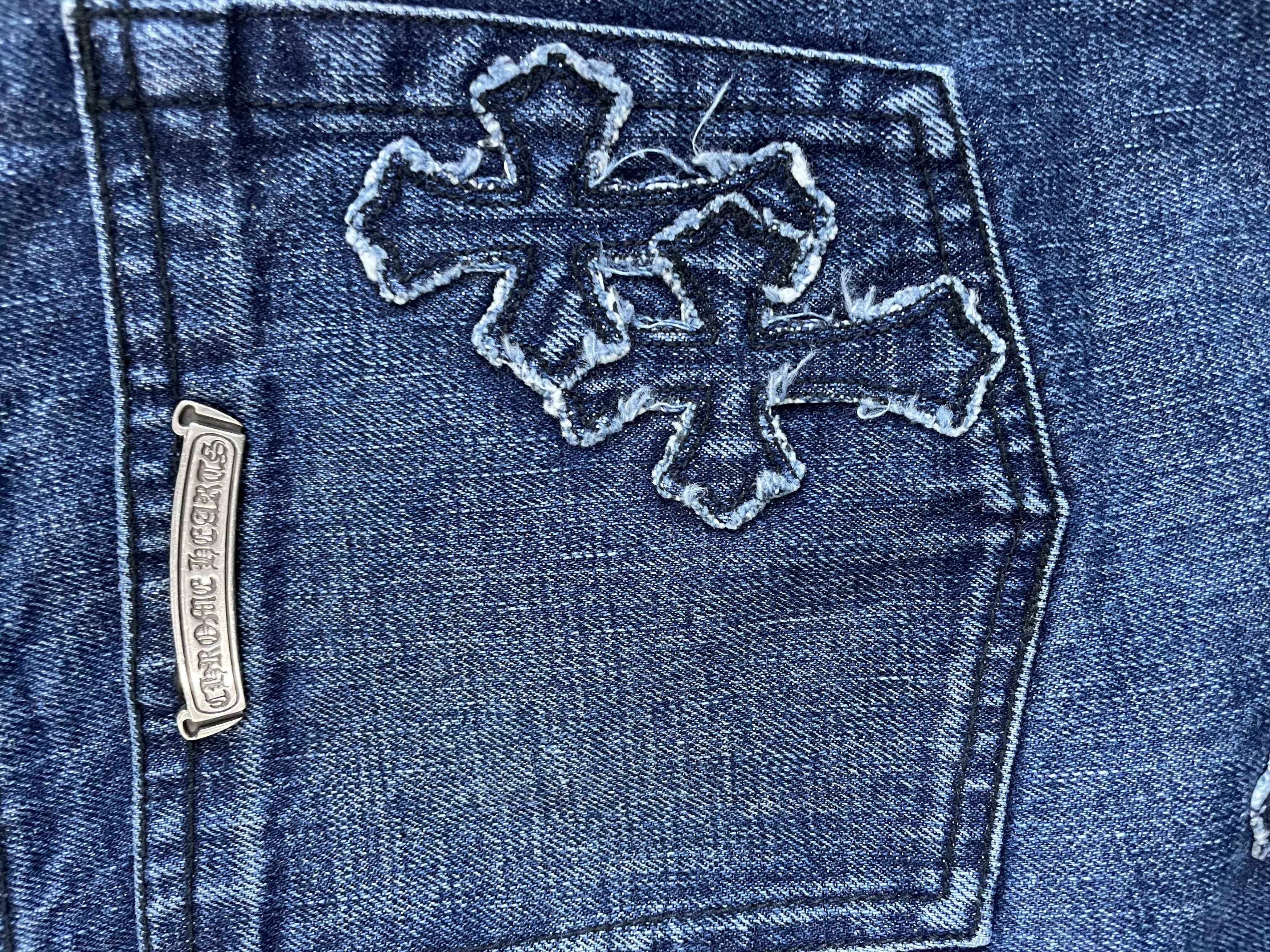 Chrome Hearts Chrome Hearts Denim Cross Patch Jeans Size US 31 - 5 Thumbnail
