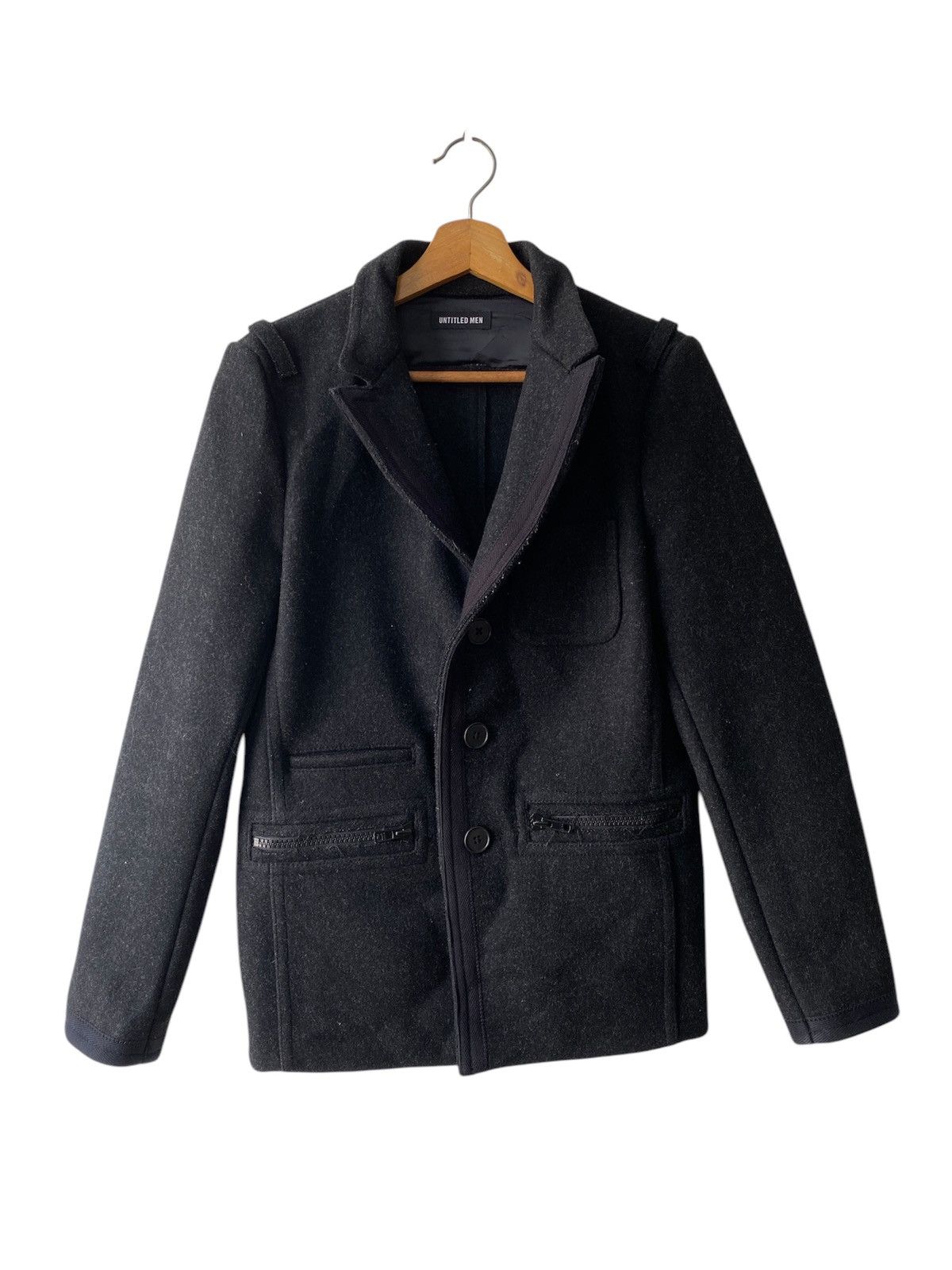 Untitled Artworks × Untitled&Co Untitled Men Wool Heavy Coat Jacket Size US S / EU 44-46 / 1 - 1 Thumbnail