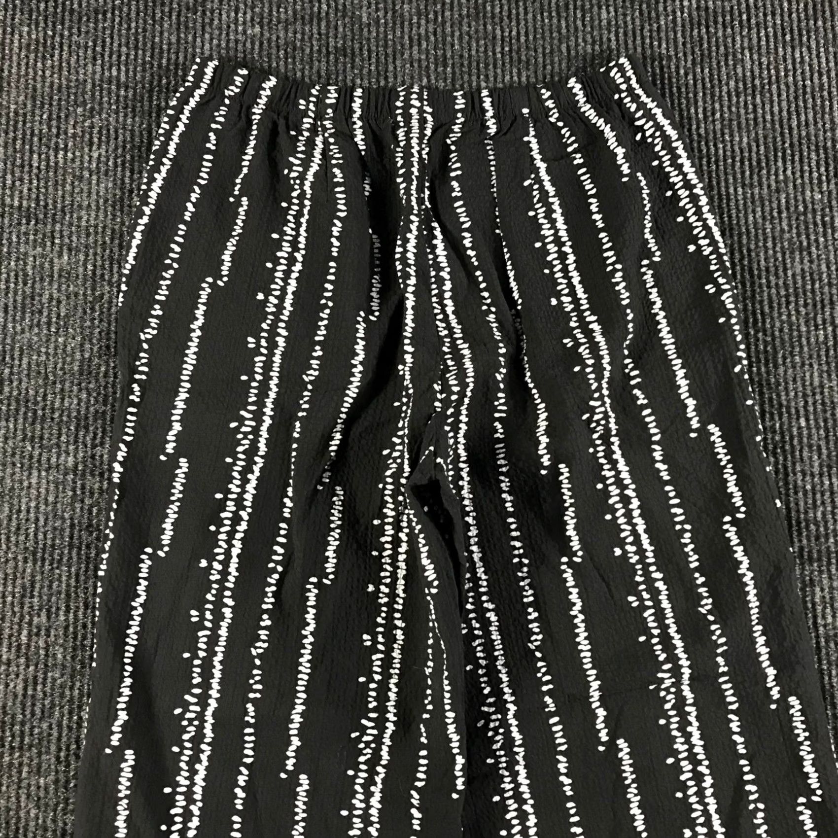 Habitat Habitat Black White Dotted Stripe Wide Leg Crop Pants Womens S Size 28" / US 6 / IT 42 - 5 Thumbnail