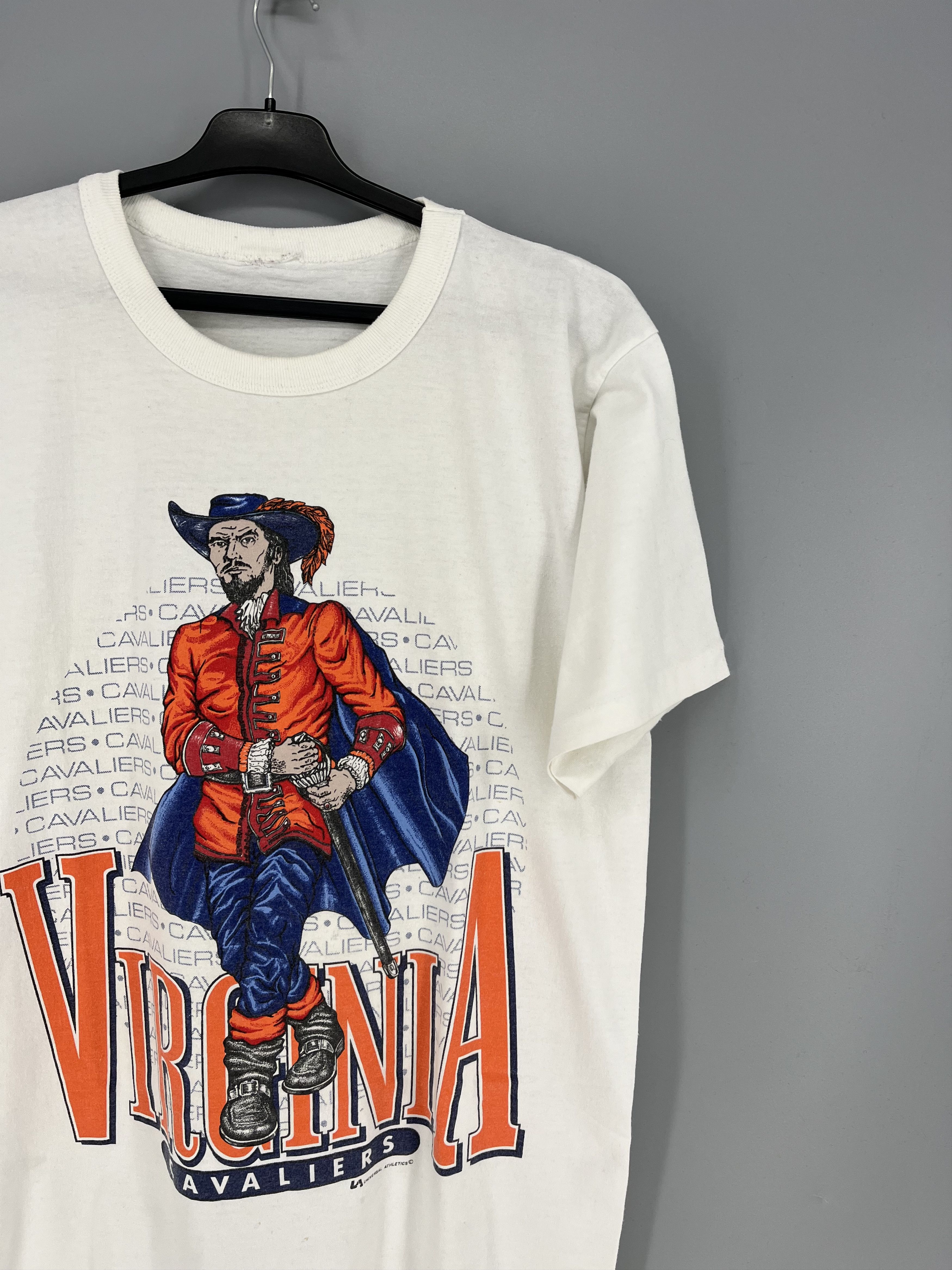 Vintage Vintage 90s UVA Cavaliers Single Stitch T-Shirt Size US M / EU 48-50 / 2 - 5 Thumbnail