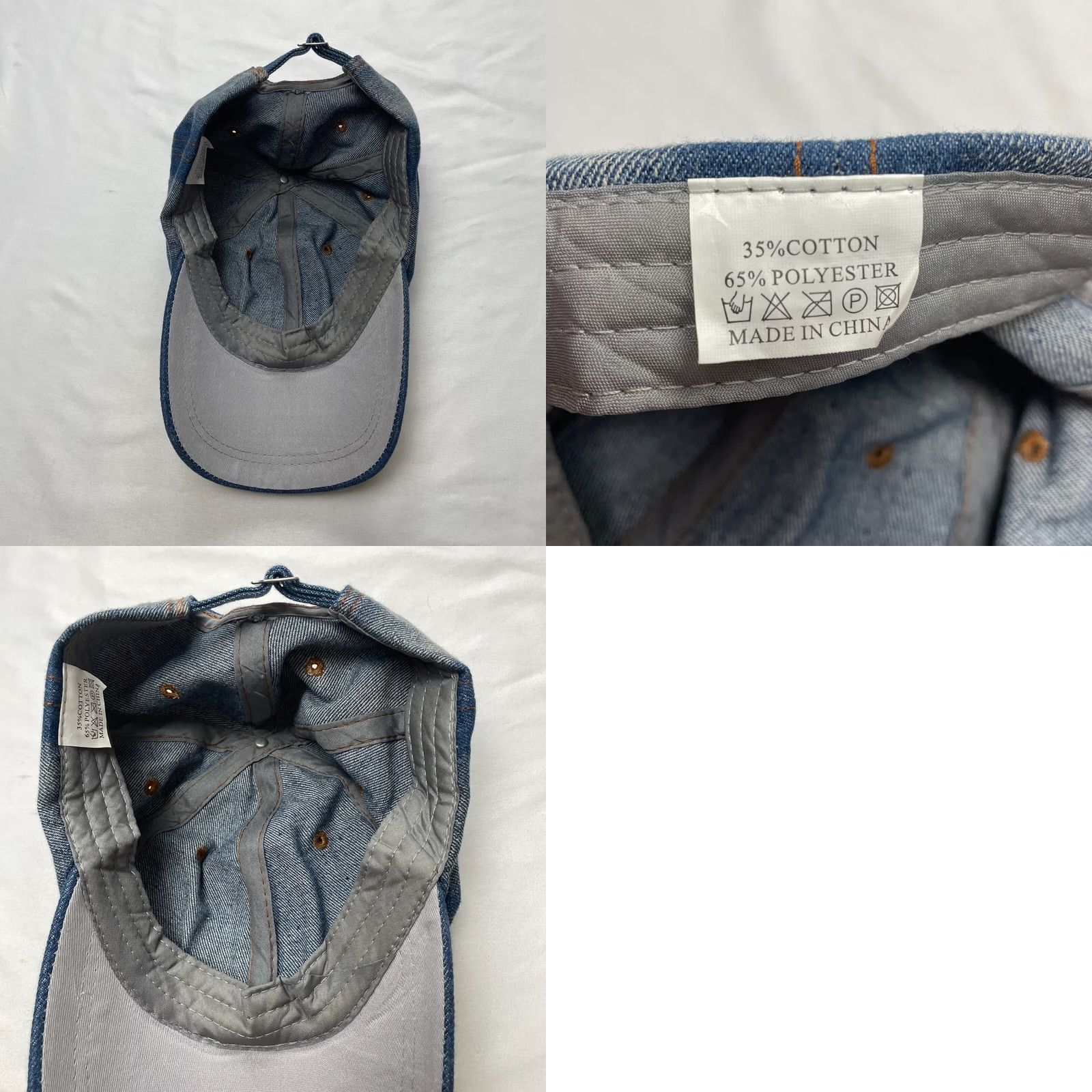 Vintage Unbranded Baseball Hat Womens One Size Adjustable Blue Jean Gems Rhinestone KISS Cap White Rock style Casual Activewear Mens Women Girls Size 42" / US 20 - 8 Thumbnail