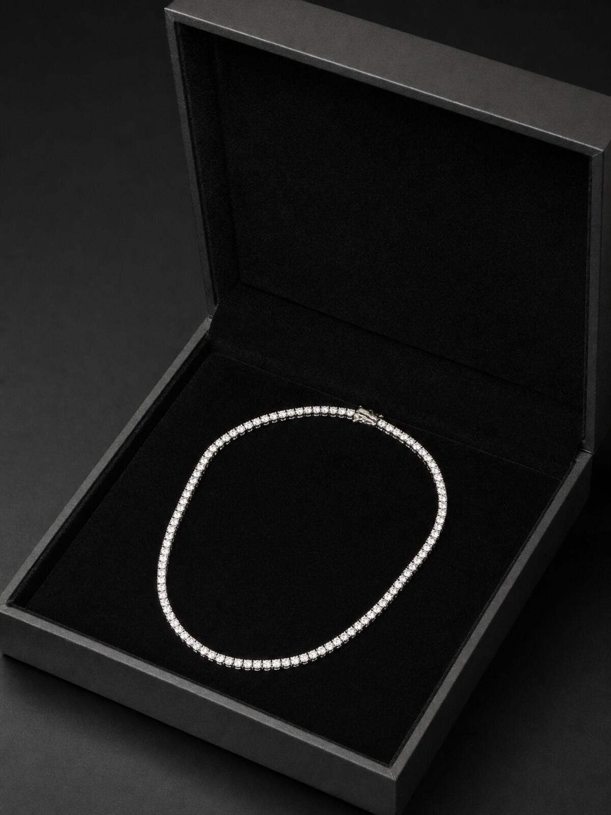 Other Platinum Overlay Moissanite Tennis Necklace - 20 inch, 4mm Size ONE SIZE - 5 Thumbnail