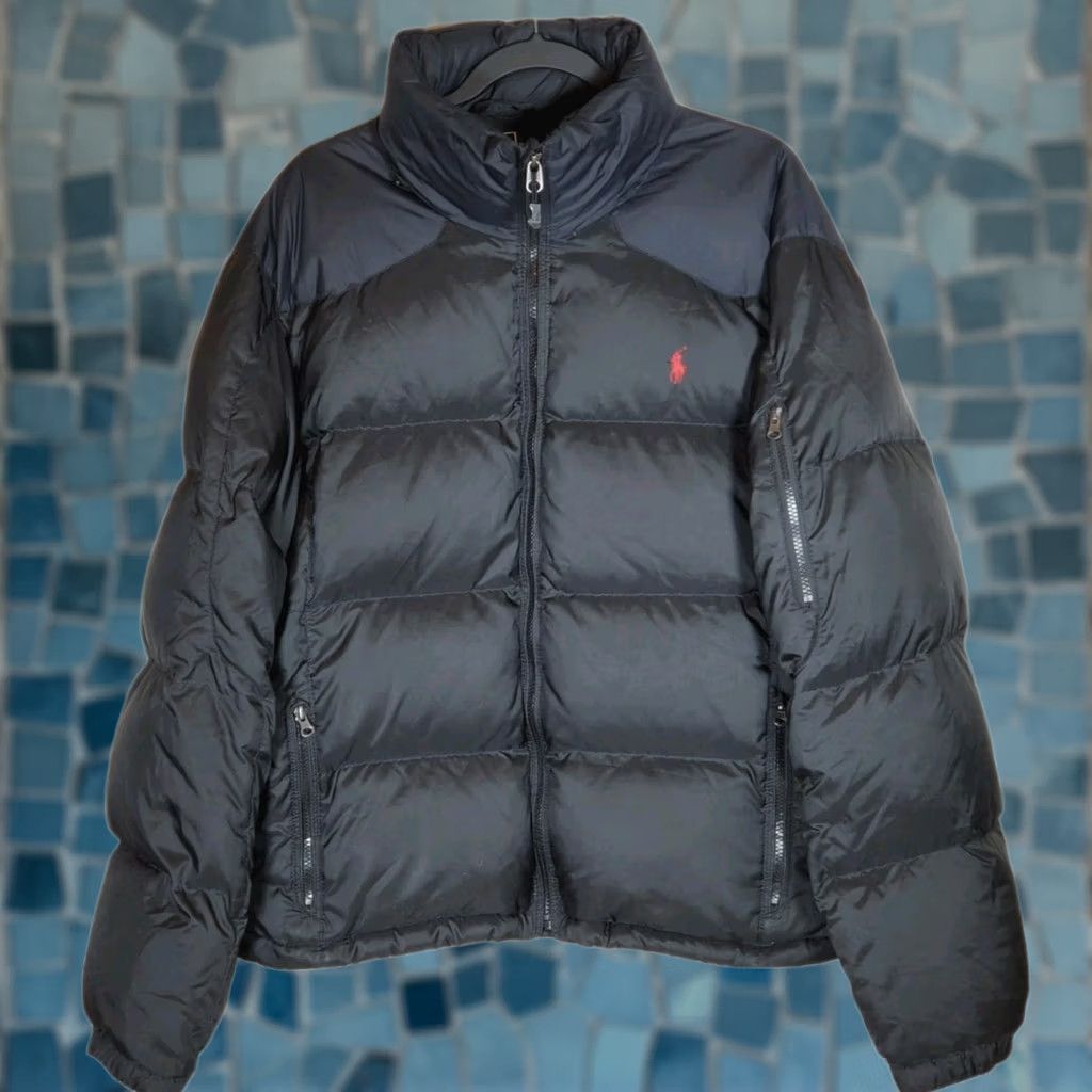 Polo Ralph Lauren VINTAGE Polo Ralph Lauren Quilted Down Bubble Puffer Jacket Black Stow Hood Men's XL Size US XL / EU 56 / 4 - 1 Thumbnail