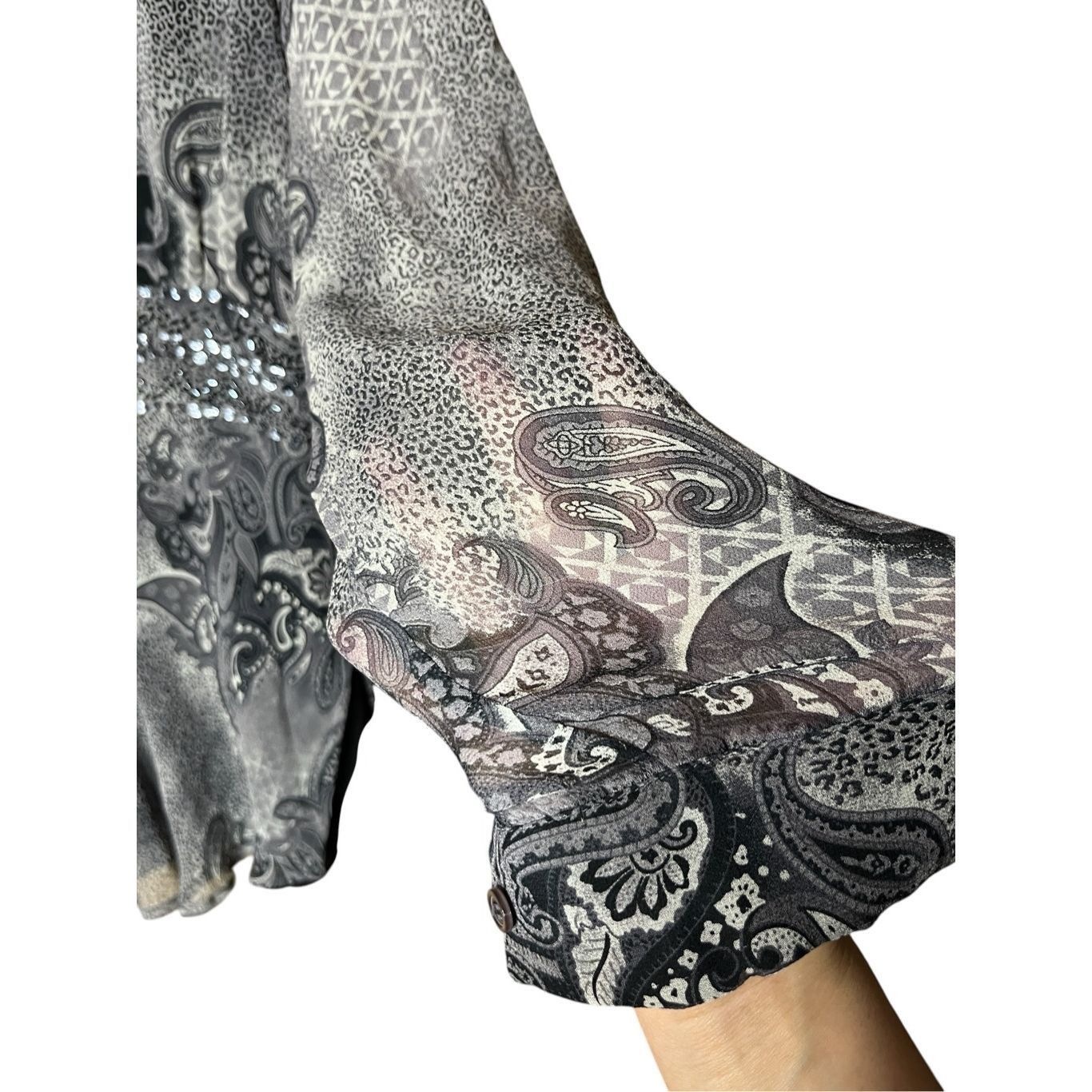 Other Vintage New York City Design Co Silk Paisley Long Sleeve Blo Size S / US 4 / IT 40 - 4 Thumbnail