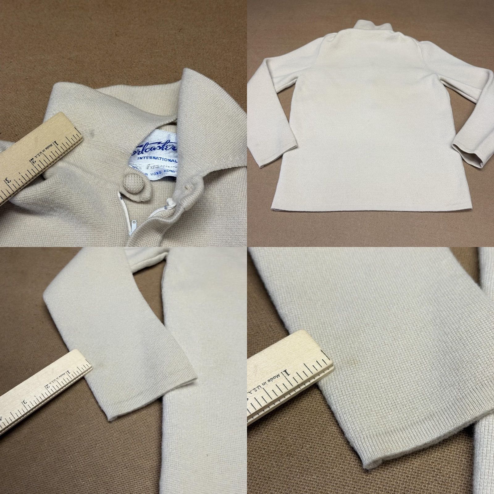 Vintage VINTAGE Sportcaster Sweater Mens Small Beige Ski 1/4 Zip Pockets Hong Kong 70s Size US S / EU 44-46 / 1 - 9 Thumbnail