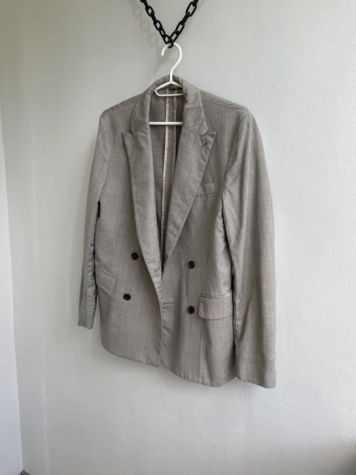 Our Legacy OUR LEGACY Blazer 100% Virgin Wool Beige Tweed Size 46S - 2 Thumbnail