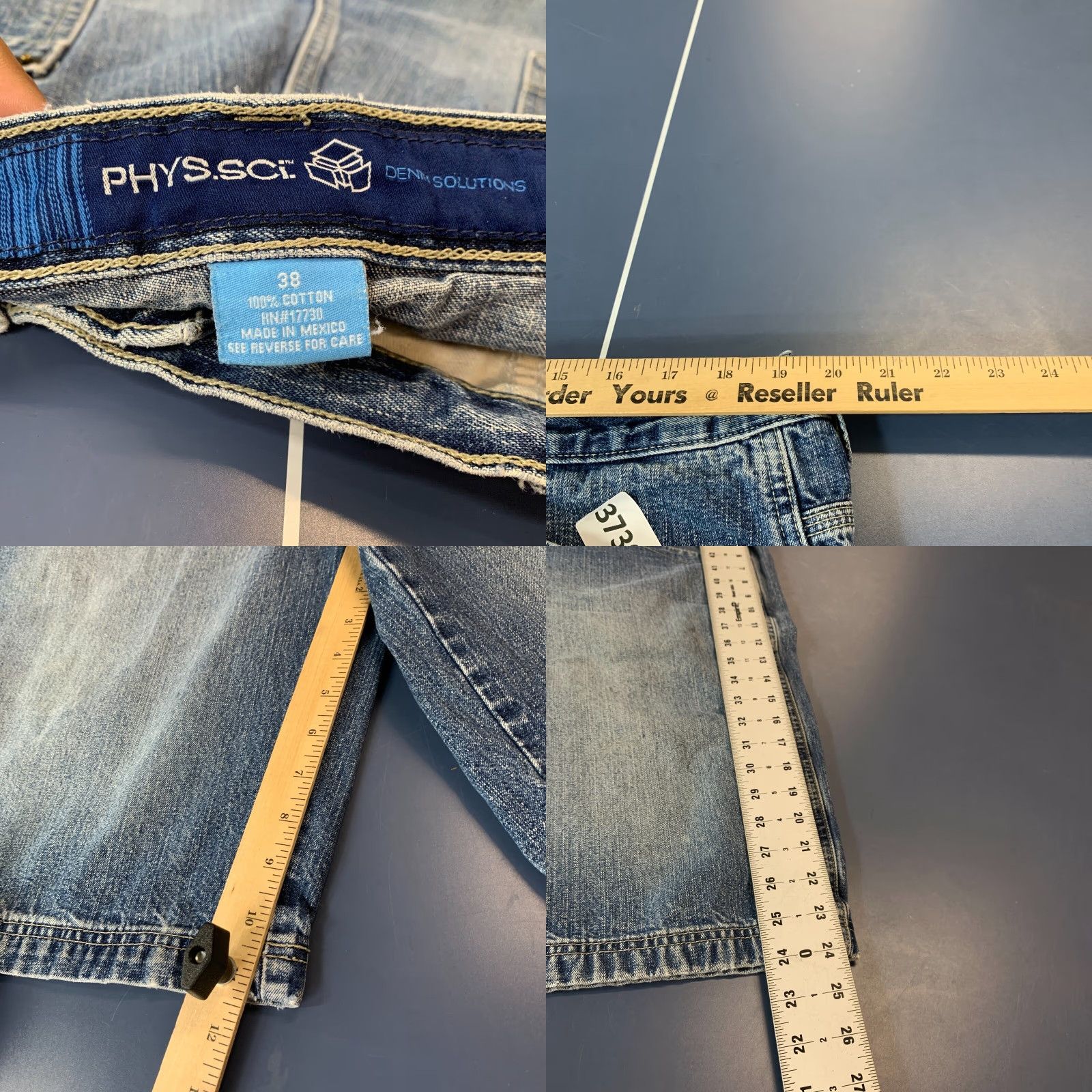Denime VINTAGE PHYS SCI Denim Jeans Shorts Mens 38x11 Baggy Wide Leg JORTS Denim Shorts Mens 38x11 Baggy Wide Leg JORTS Size US 38 / EU 54 - 9 Thumbnail