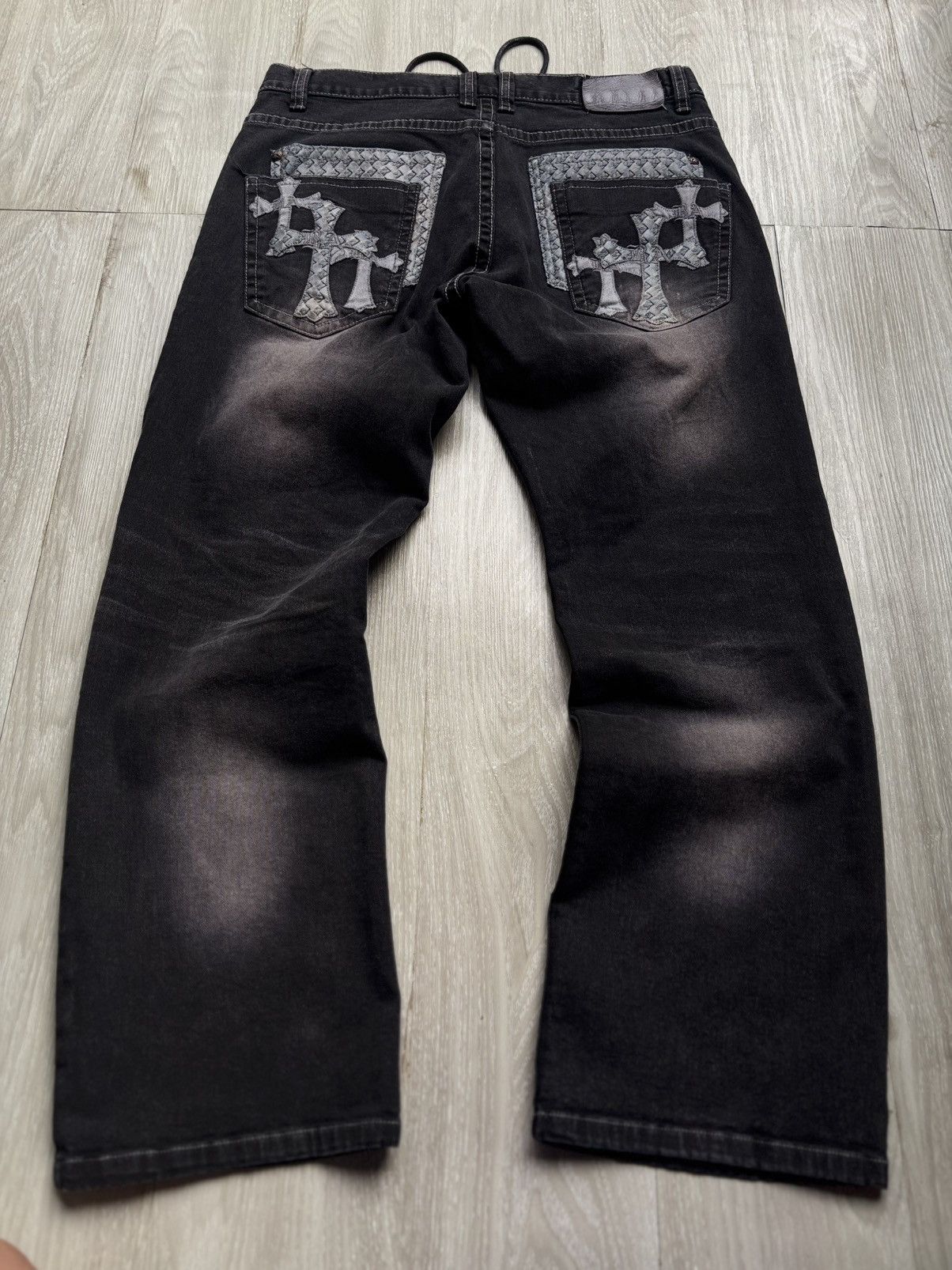 Japanese Brand Re ambition lace-up baggy jeans Size US 30 / EU 46 - 5 Thumbnail