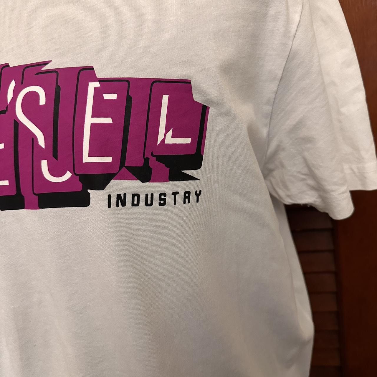 Diesel DIESEL T-Diegos Men T-Shirt White Short Sleeve Crew Neck Size US XXL / EU 58 / 5 - 4 Thumbnail