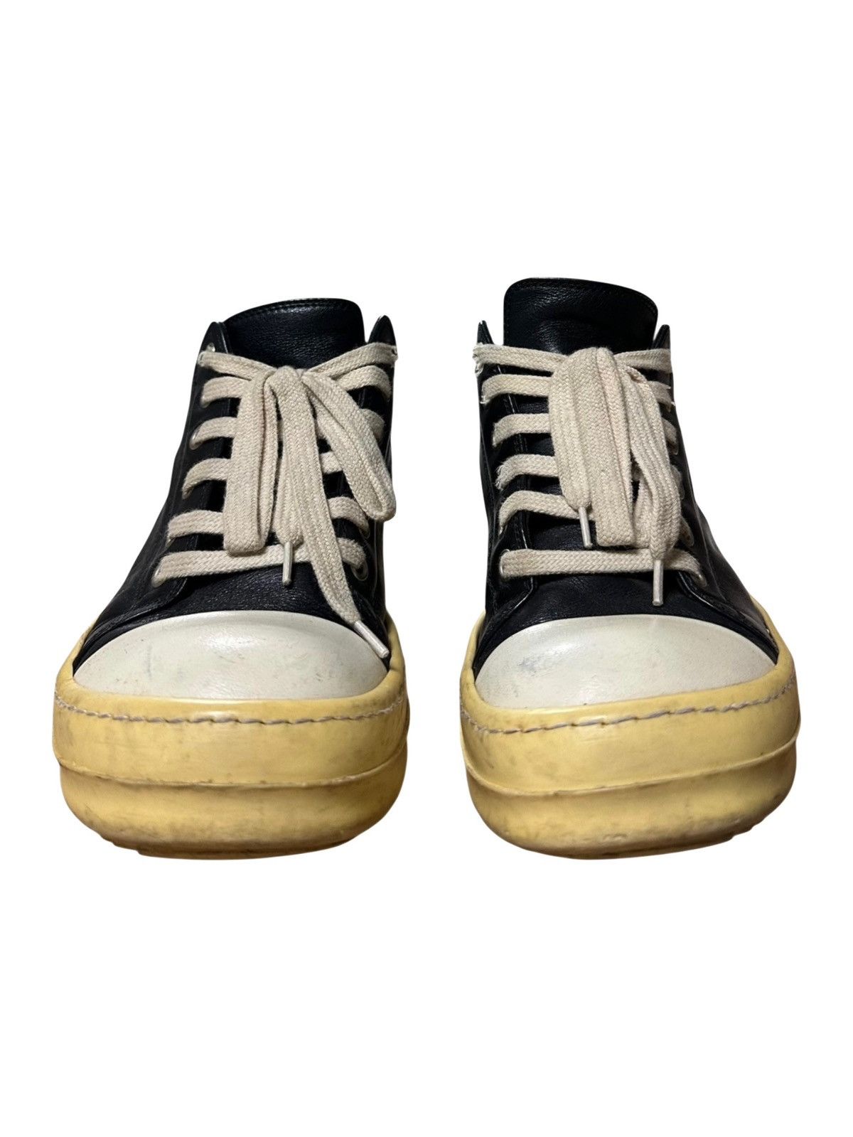 Rick Owens RICK OWENS Lace Up Low Top Leather Sneakers Size US 7 / IT 37 - 2 Thumbnail