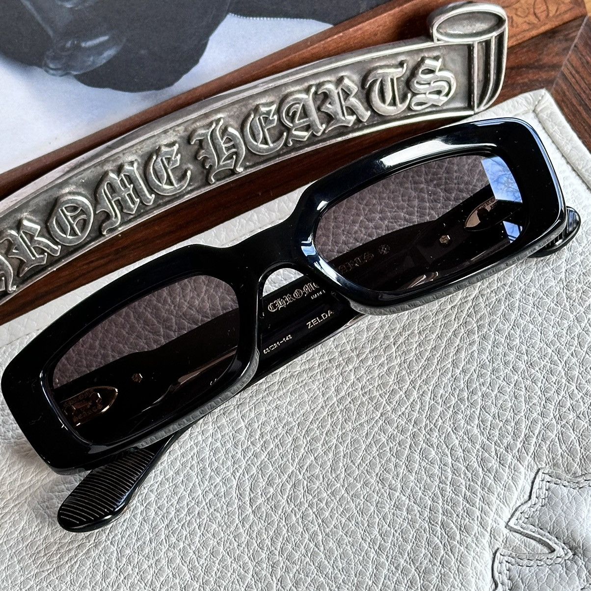 Pre-owned Chrome Hearts Zelda Sunglasses In Black | ModeSens