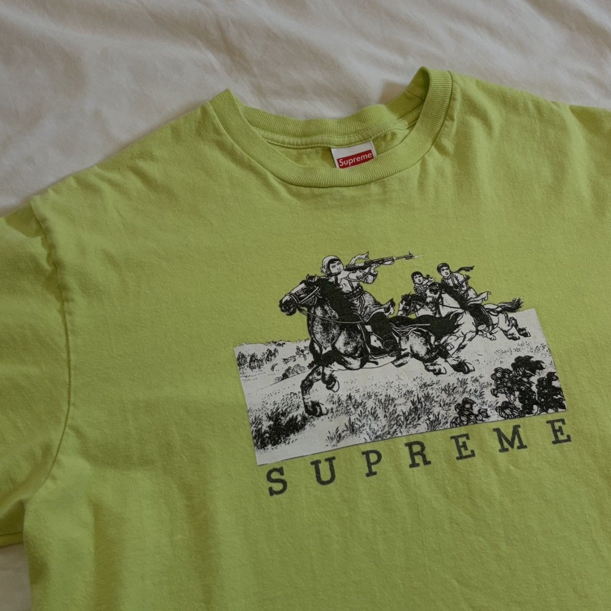 Supreme SS19 Supreme Riders Tee - Neon Green Size US M / EU 48-50 / 2 - 5 Thumbnail