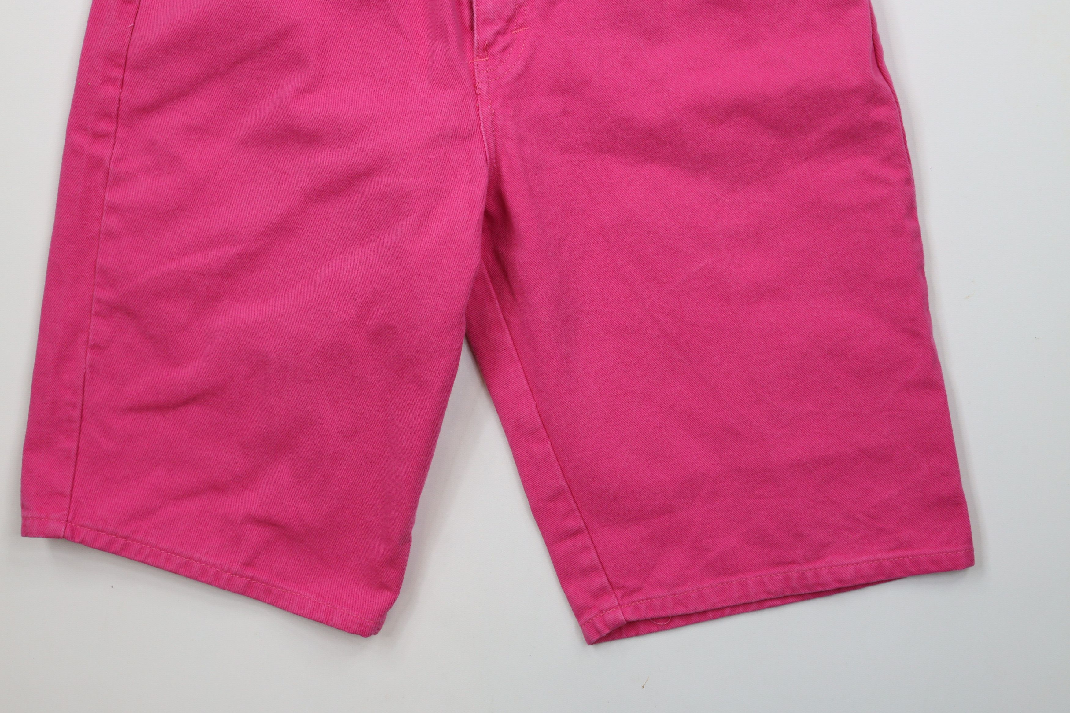 Vintage Vintage 90s Streetwear Fit Denim Jean Shorts Jorts Pink Size 34" / US 12 / IT 48 - 4 Thumbnail