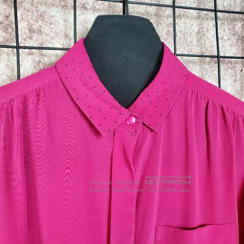 Dior Dior Pink Silk Dot Long Sleeve Blouse . Size M / US 6-8 / IT 42-44 - 8 Thumbnail