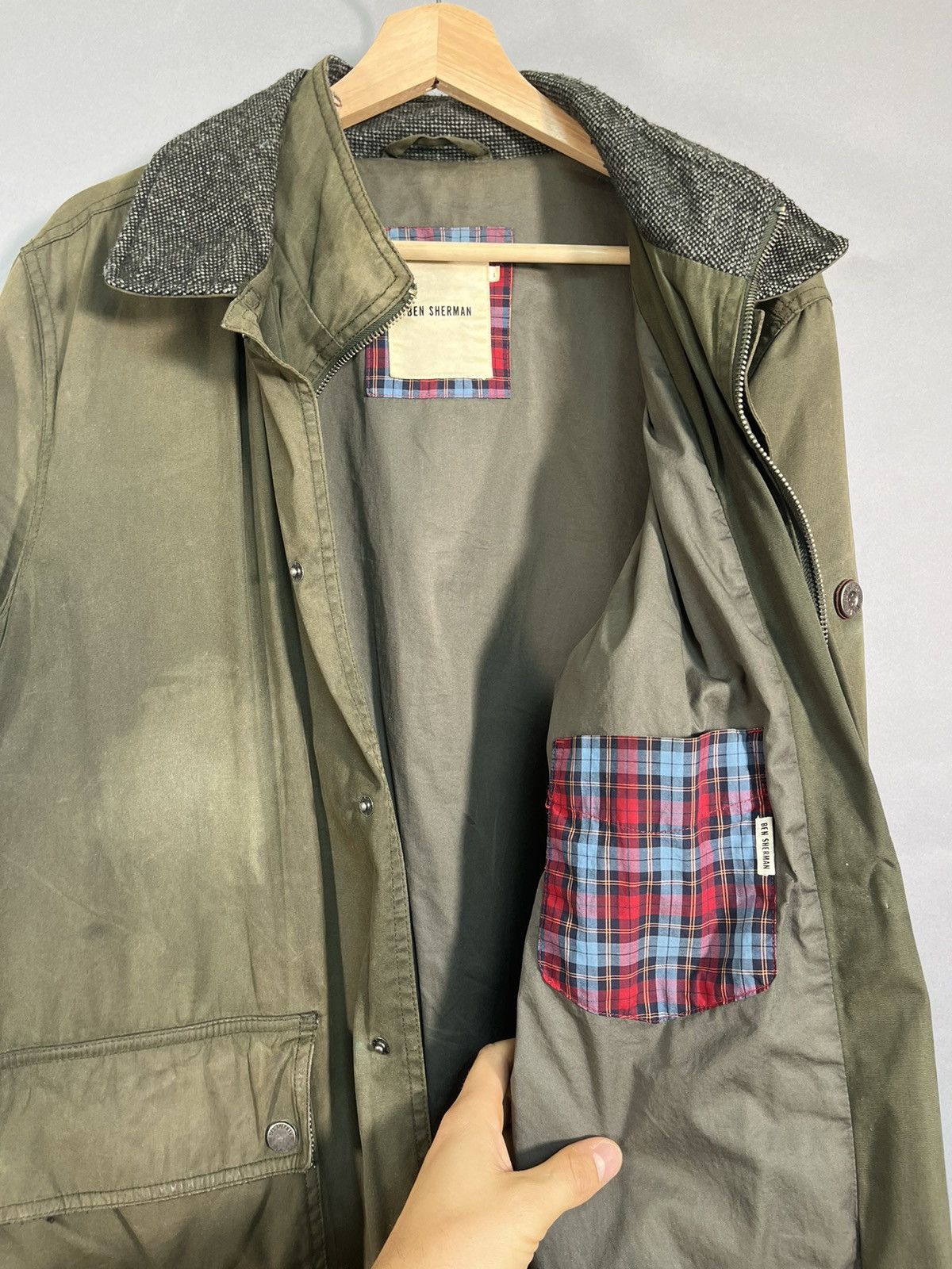 Ben Sherman × Vintage Ben Sherman Faded Bomber Military Style Jacket Size US L / EU 52-54 / 3 - 2 Thumbnail
