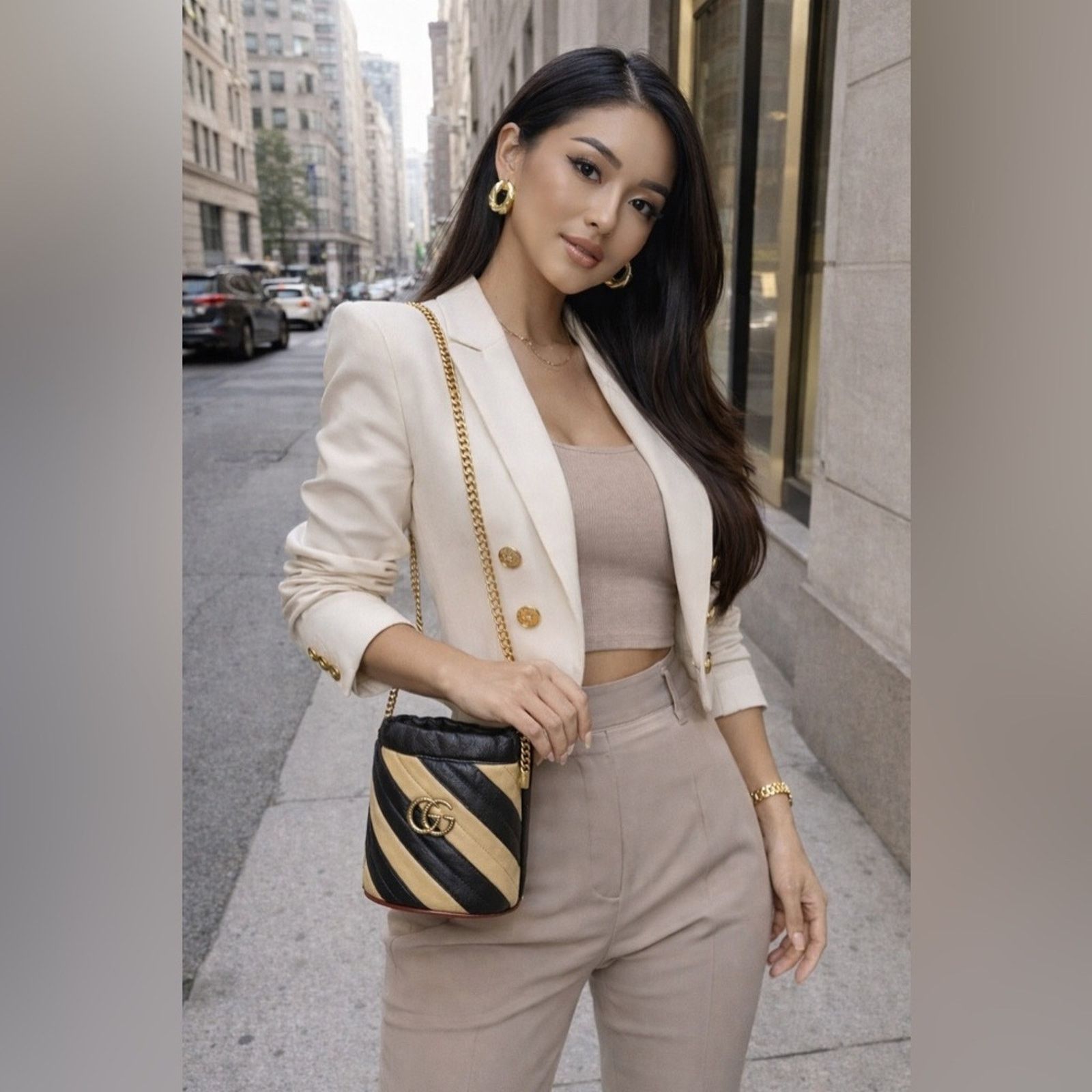 Gucci Gucci Marmont Torchon Mini Bucket Bag Size ONE SIZE - 15 Thumbnail