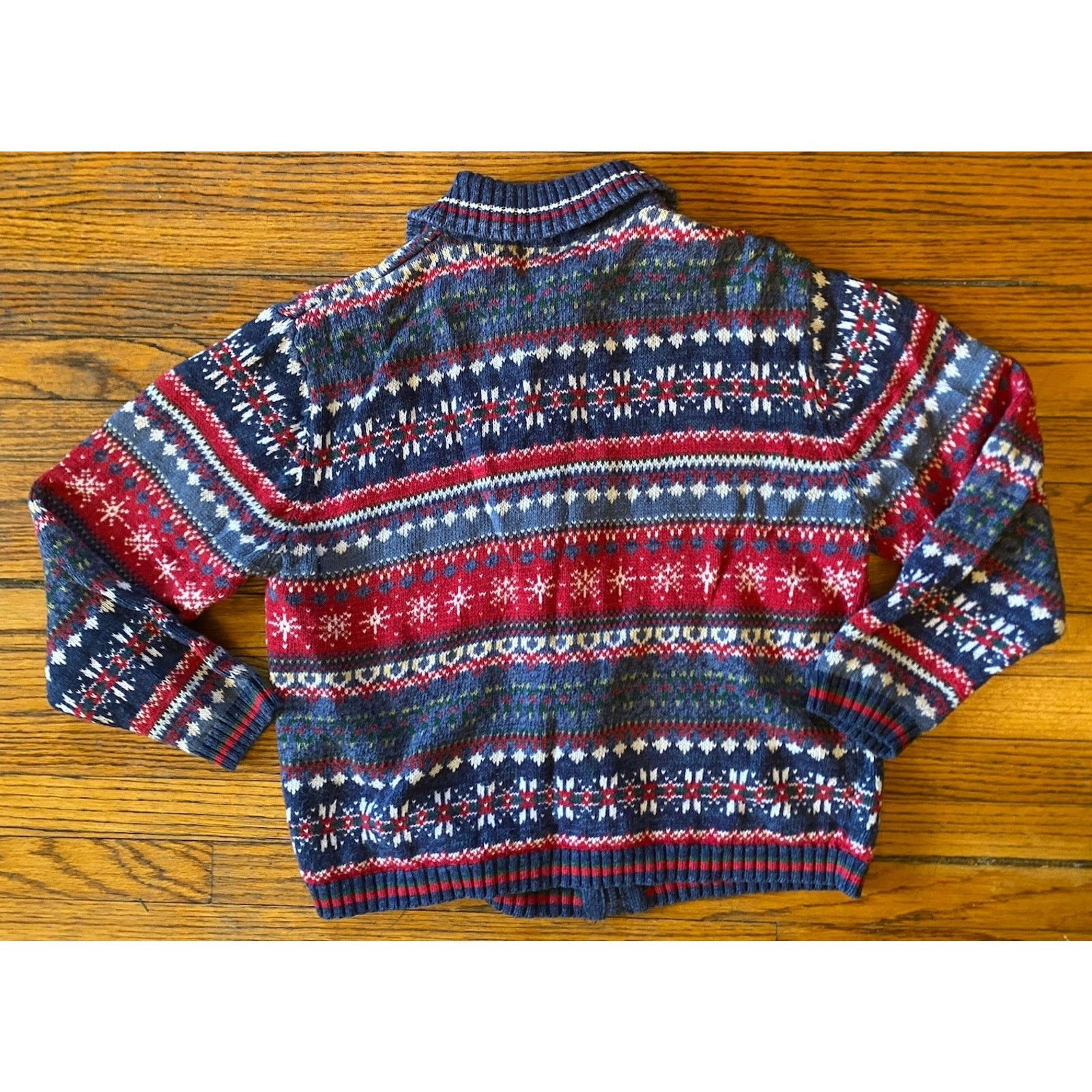 Vintage VTG Tiara International Zip Fair Isle Sweater Jacket Women’s Size XL / US 12-14 / IT 48-50 - 3 Thumbnail