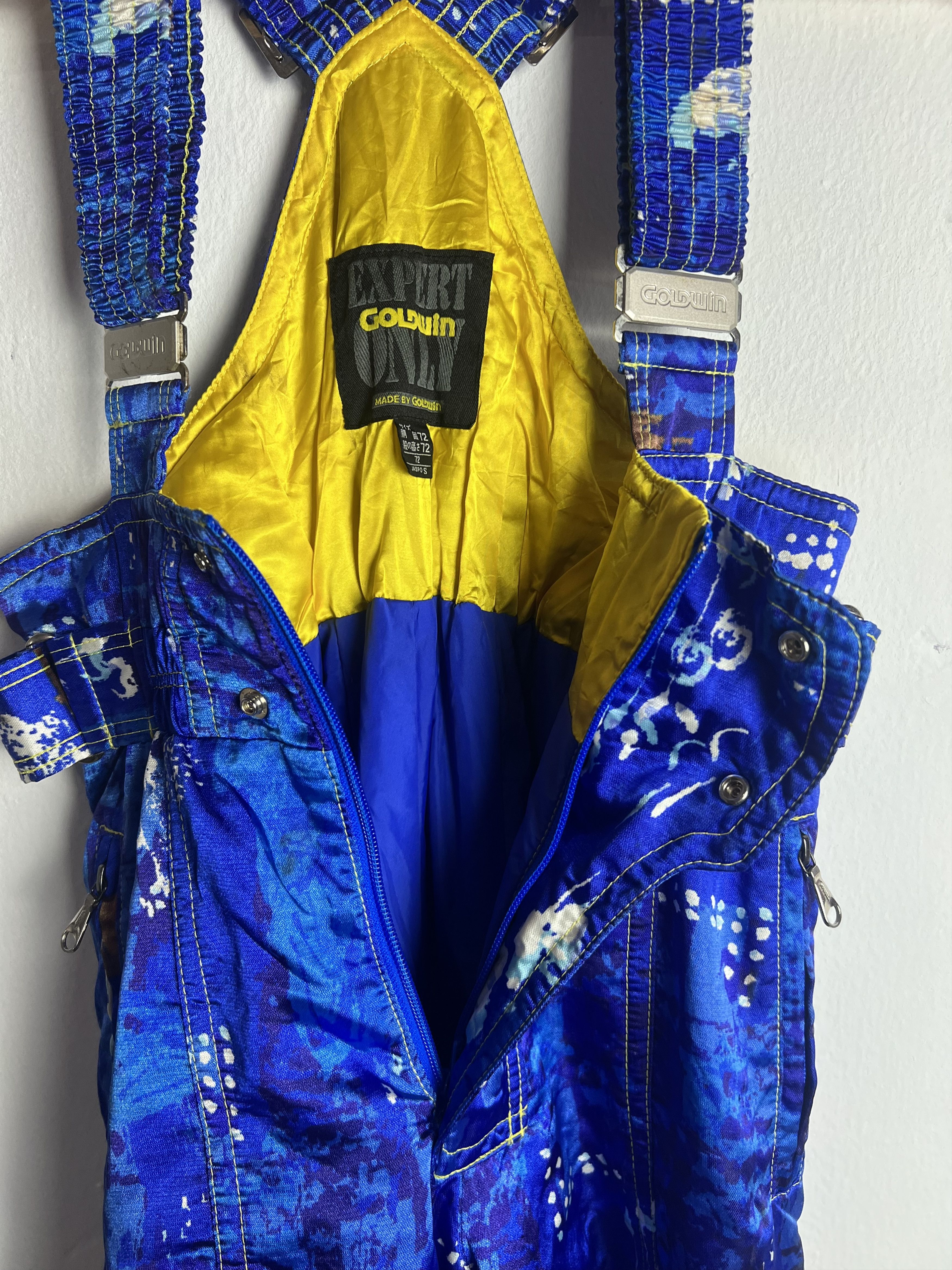 Goldwin Vintage Goldwin Blue Abstract Ski Bib Jumpsuit Size US 30 / EU 46 - 19 Thumbnail