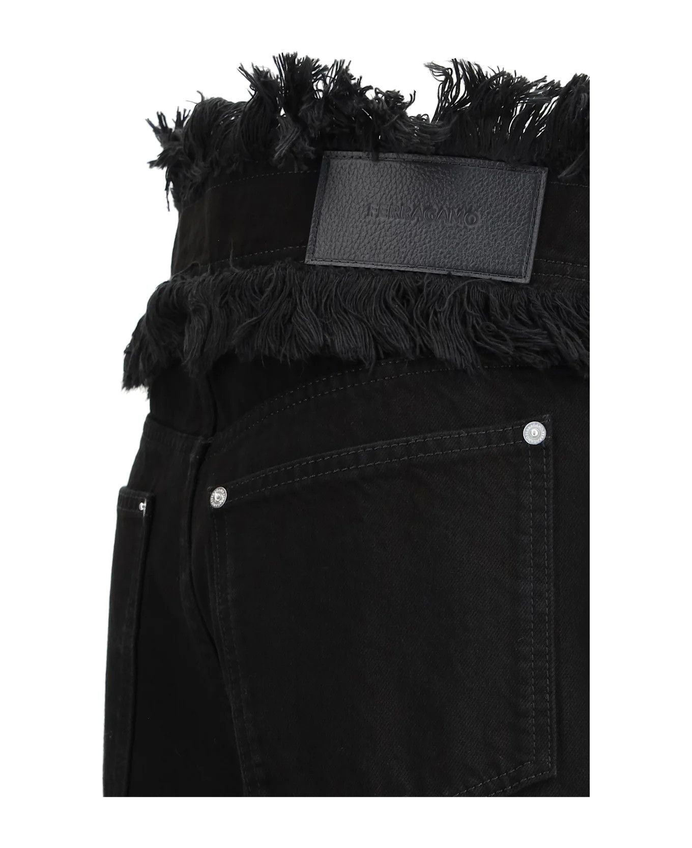 Salvatore Ferragamo o1y0426 Denim Pant in Black Size 26" / US 2 / IT 38 - 3 Thumbnail
