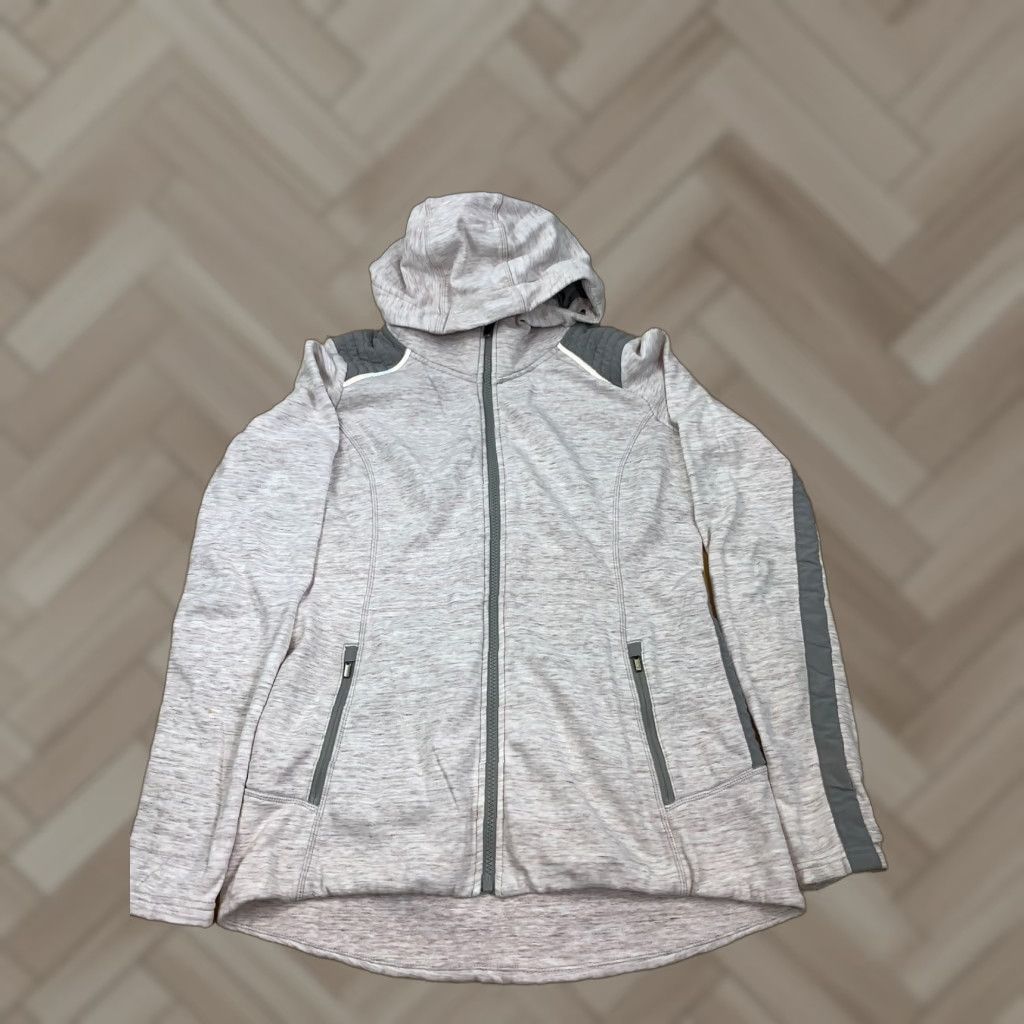 Athleta Athleta Activewear Full Zip Hooded Jacket M Gray/ Light Purple #3835 Size M / US 6-8 / IT 42-44 - 1 Thumbnail