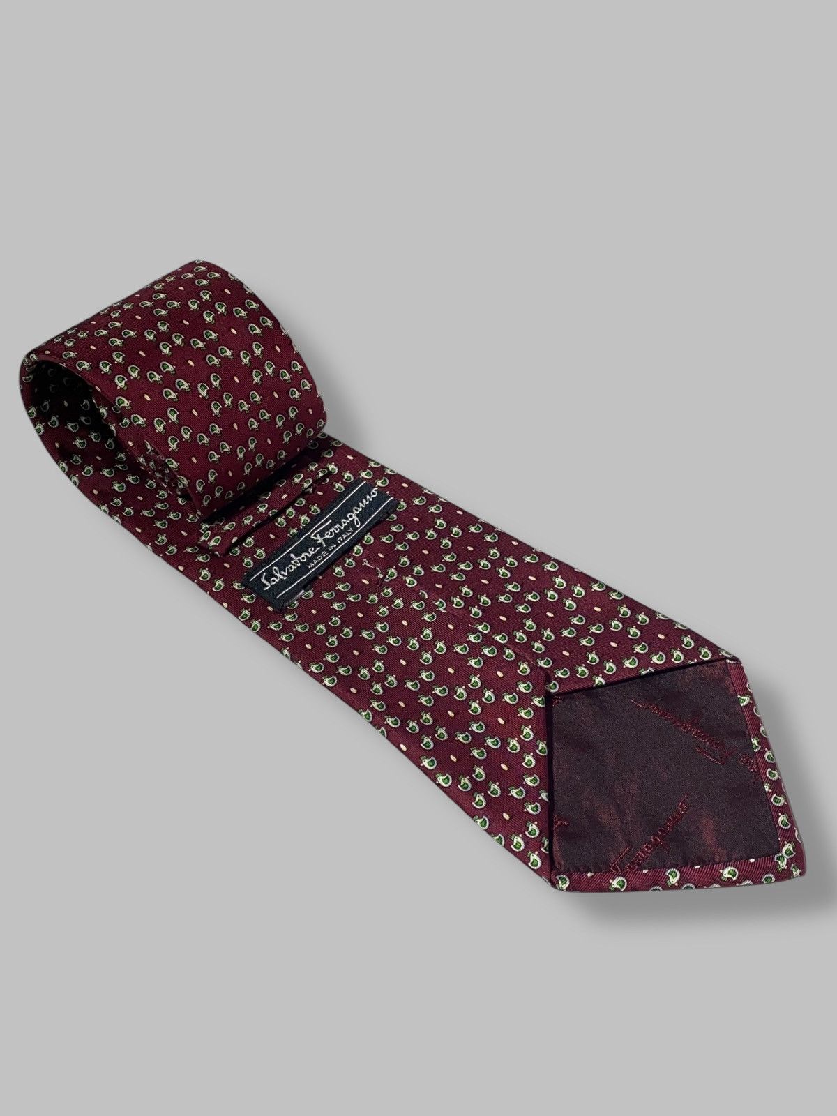 Salvatore Ferragamo Salvatore Ferragamo Vintage Silk Tie Monogram Size ONE SIZE - 3 Thumbnail