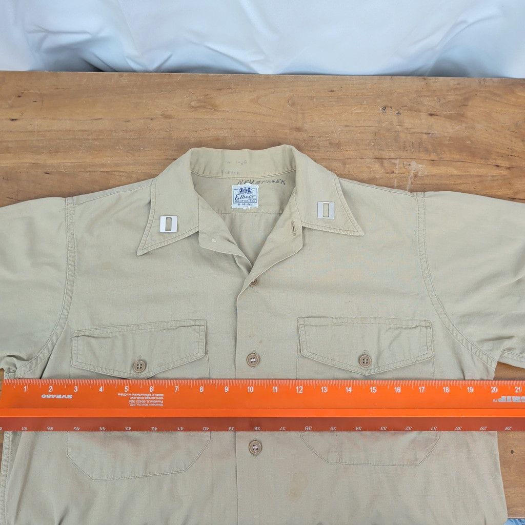 Vintage True Vintage Elbeco Short Sleeve Military Shirt with Pins Size US S / EU 44-46 / 1 - 4 Thumbnail