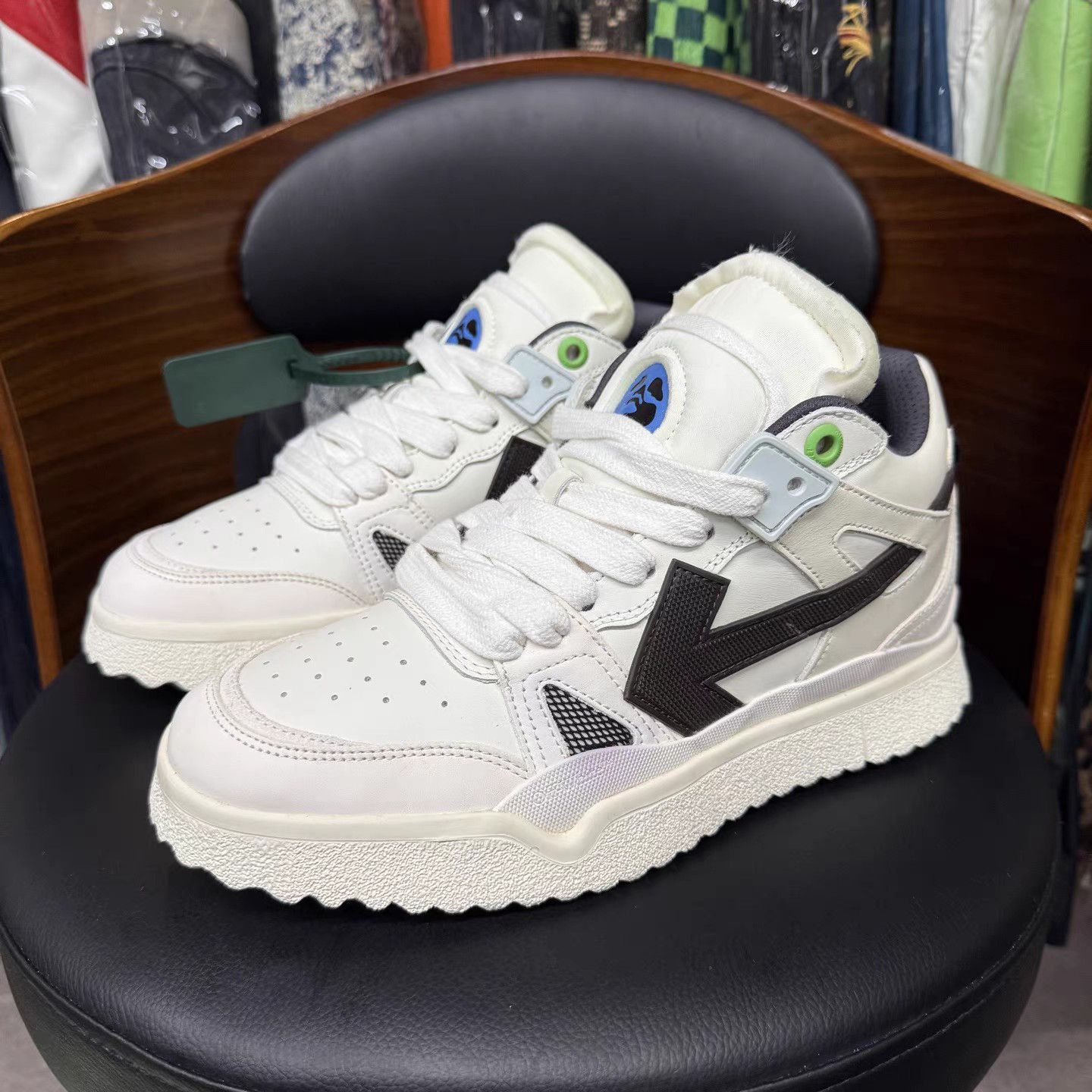 Off-White White High-Top Sneakers Size 9 Size US 9 / EU 42 - 1 Thumbnail