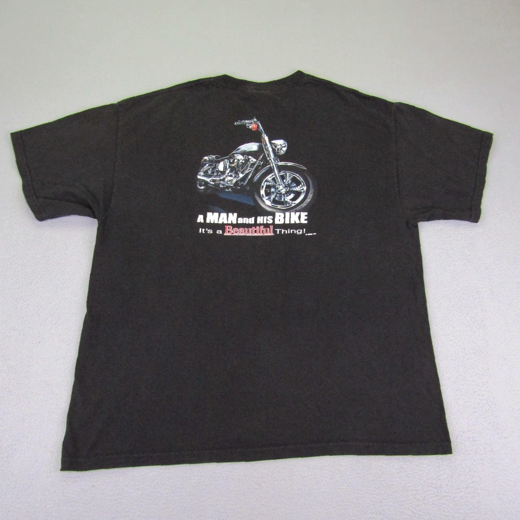 Delta VINTAGE Delta Motorcycle T-Shirt Mens XL Black 2000 Y2K Biker Graphic Print Logo Cotton Short Sleeve Crew Neck Regular Fit Size US XL / EU 56 / 4 - 7 Thumbnail