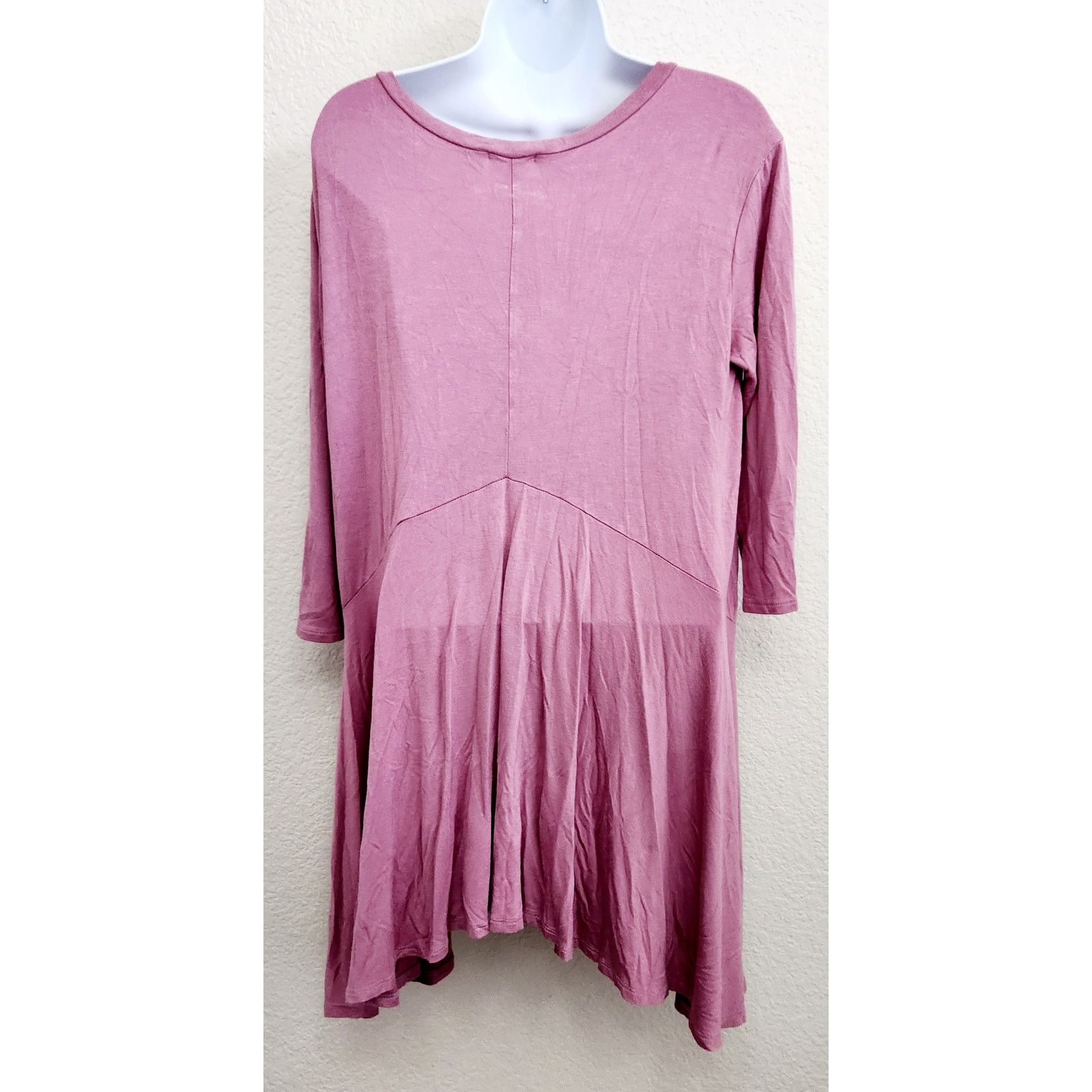 Other Doublju Dusty Rose Shark Bite Hem Top Medium Flowy Stretchy Size M / US 6-8 / IT 42-44 - 3 Thumbnail