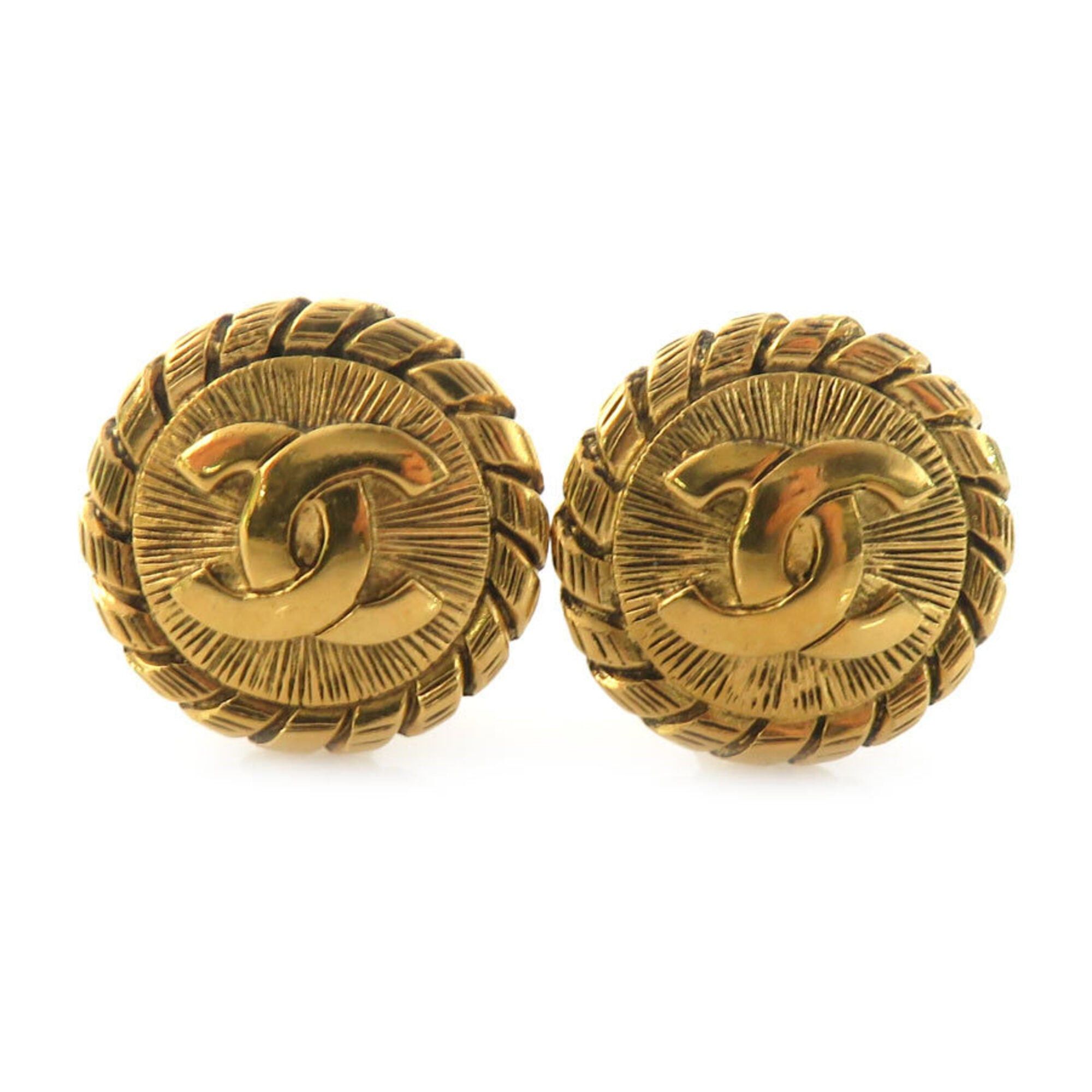 Chanel Chanel Earrings Vintage Metal Gold Women's h32144i Size ONE SIZE - 1 Thumbnail