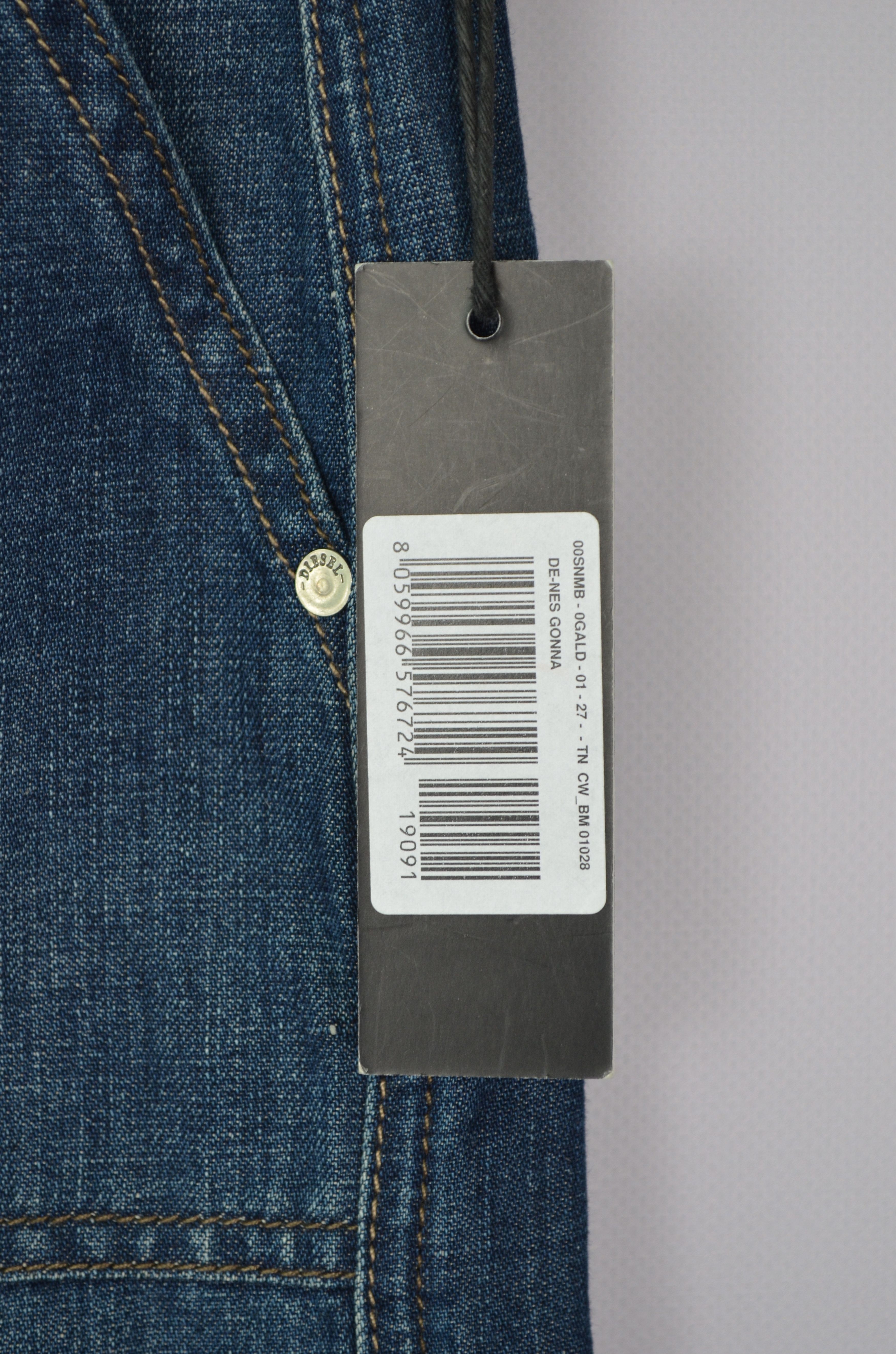 Designer × Diesel Diesel Blue Denim Cotton/Linen Skirt Size W27 NWT Size 27" / US 4 / IT 40 - 5 Thumbnail