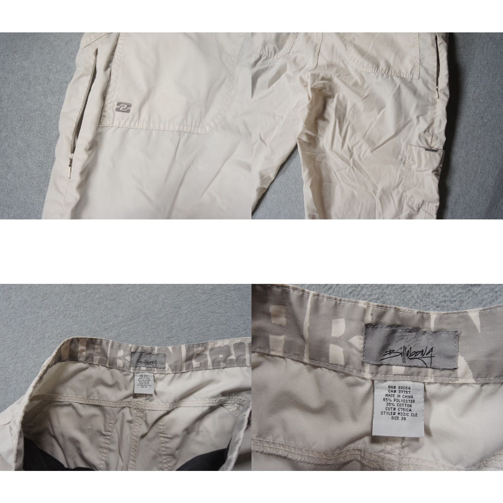 Billabong VINTAGE Billabong Pants Mens 38 Beige Baggy Outdoor Skate Surf Lightweight Y2K Size US 38 / EU 54 - 8 Thumbnail