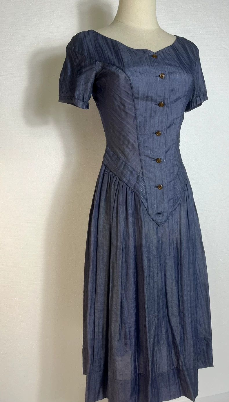 Vivienne Westwood Vivienne Westwood Blue dress with retro corset design Size XS / US 0-2 / IT 36-38 - 1 Thumbnail