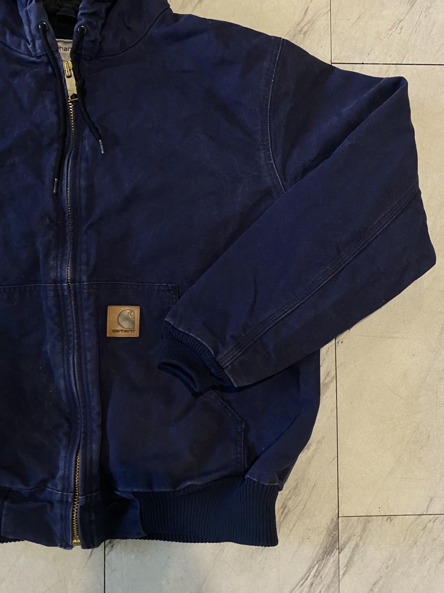 Carhartt Carhartt Hooded Blue Jacket Mens XL Size US XL / EU 56 / 4 - 2 Thumbnail