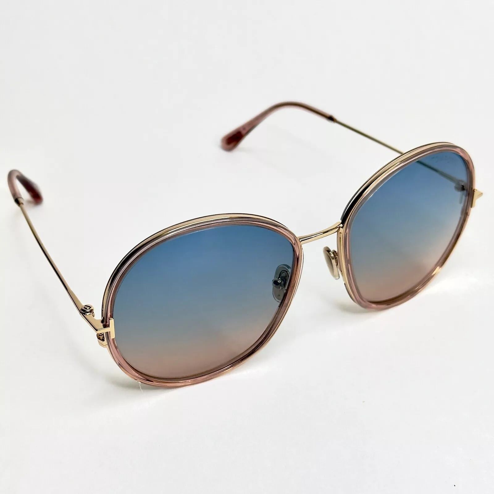Tom Ford TOM FORD HUNTER 02 TF0946 72W Pink Blue Round Sunglasses 946 Size ONE SIZE - 10 Thumbnail