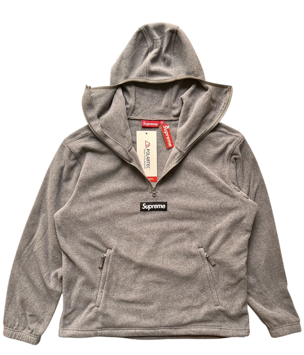 Streetwear × Supreme Supreme Muta Zip Up Hooded Sweatshirt Ash