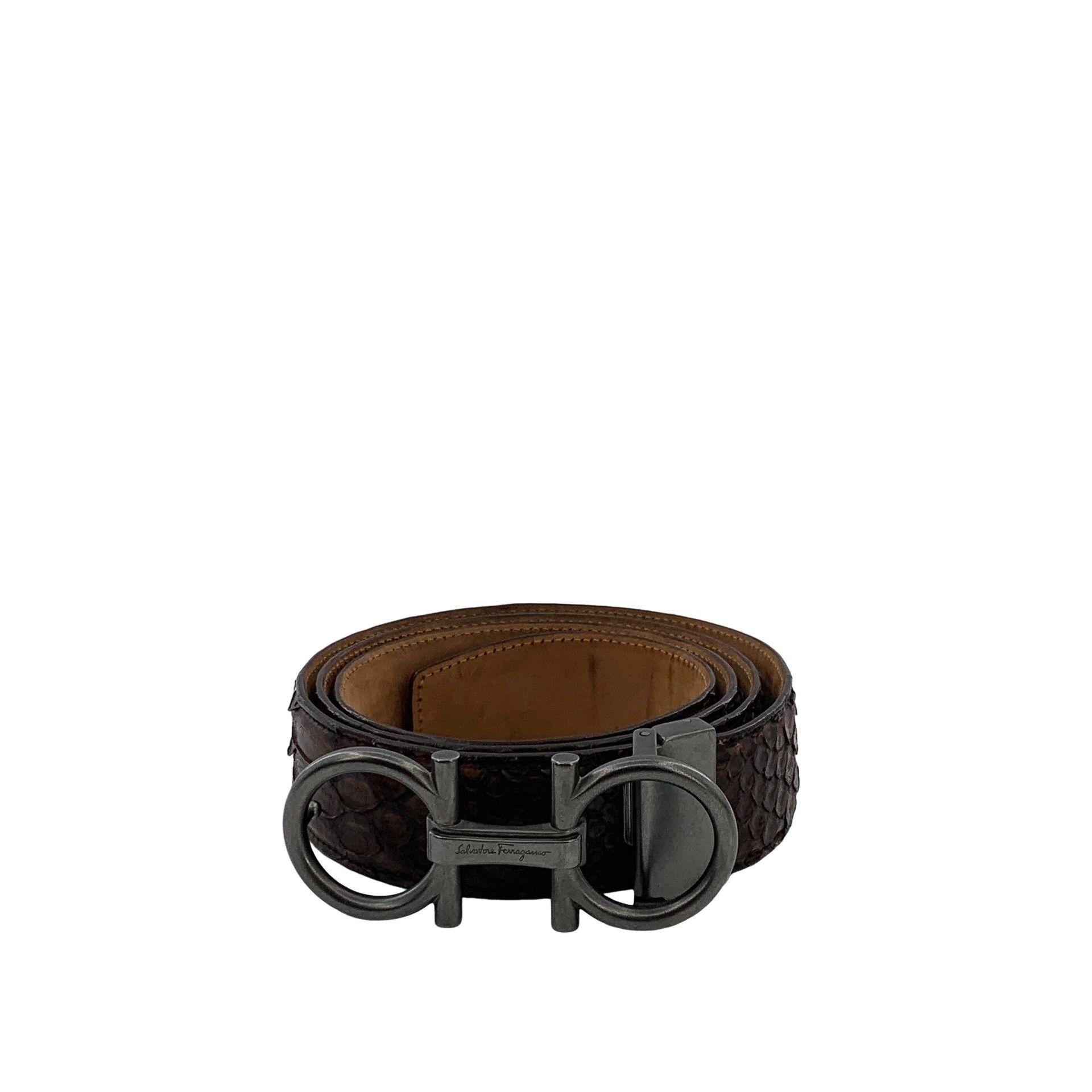 Salvatore Ferragamo Salvatore Ferragamo Python Gancini Belt 40 Size 40 - 1 Thumbnail