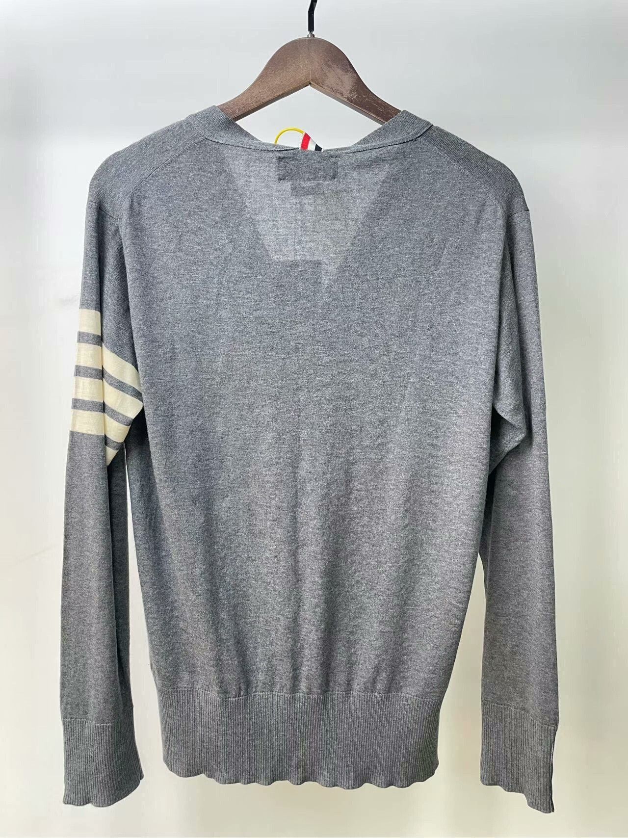 Thom Browne thom browne gray cardigan with stripes. Size US M / EU 48-50 / 2 - 2 Thumbnail