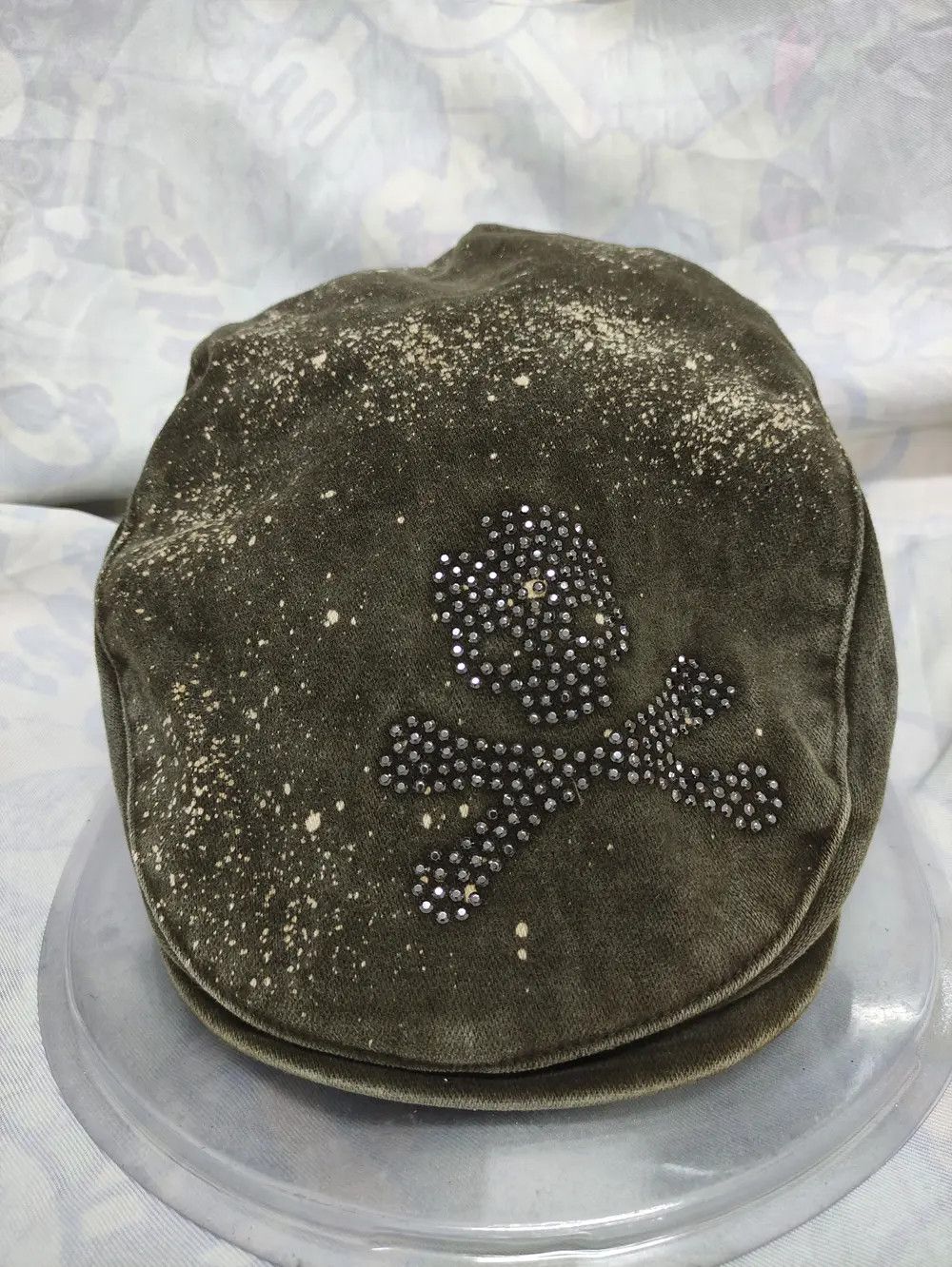 Japanese Brand SKULLS ACID WASH STYLE BARETTA CAP Size ONE SIZE - 2 Thumbnail