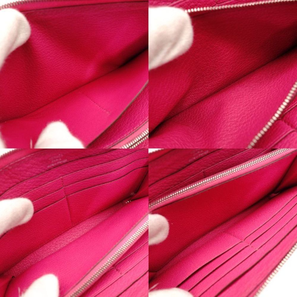 Hermes Hermès Azap Long All Leather Sheepskin Pink Long Wallet Size ONE SIZE - 8 Thumbnail