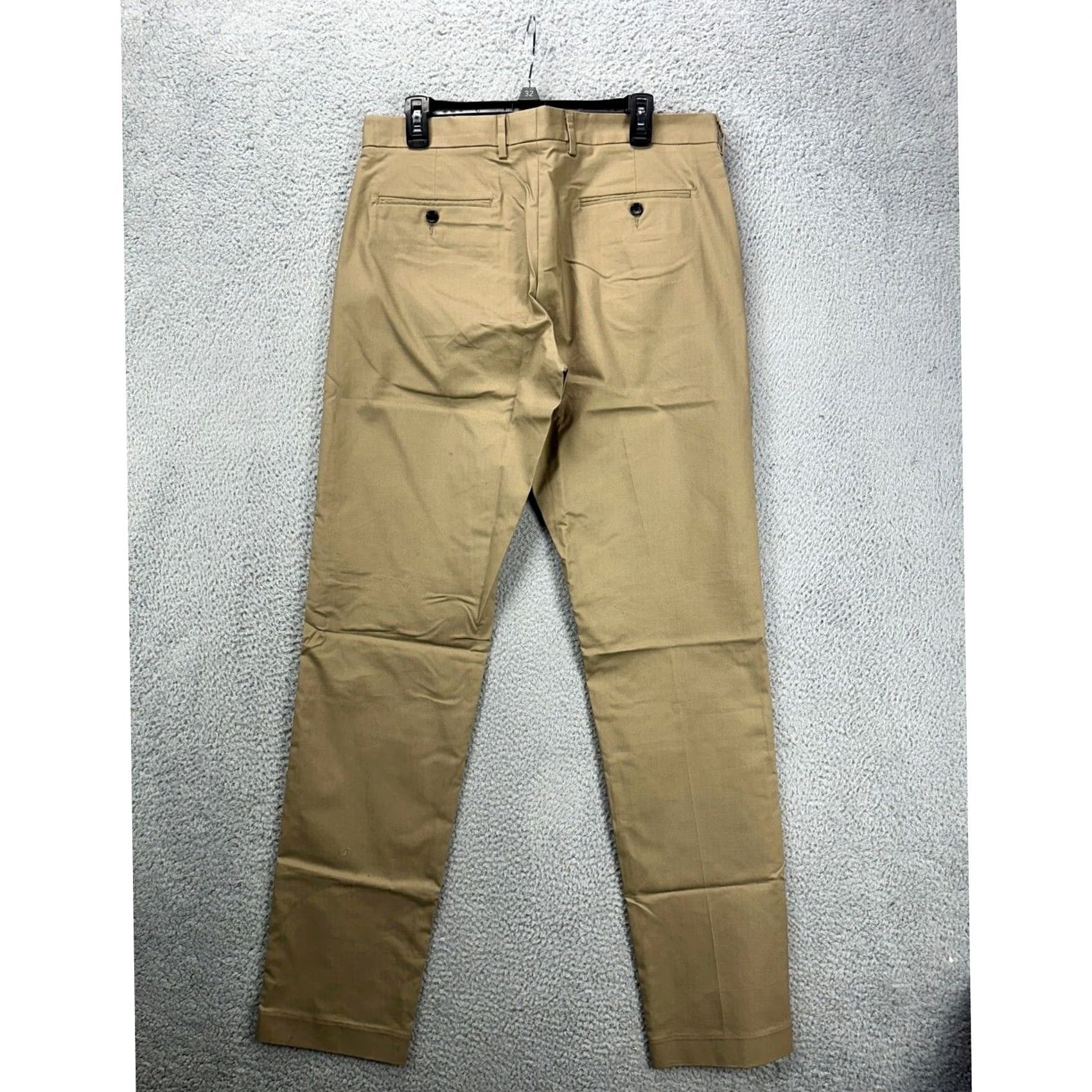 Vintage J.Crew Ludlow Chino Pants Mens 34X36 Flat Front Slim Beige Tan 3XDry Casual Preppy Size US 34 / EU 50 - 2 Thumbnail
