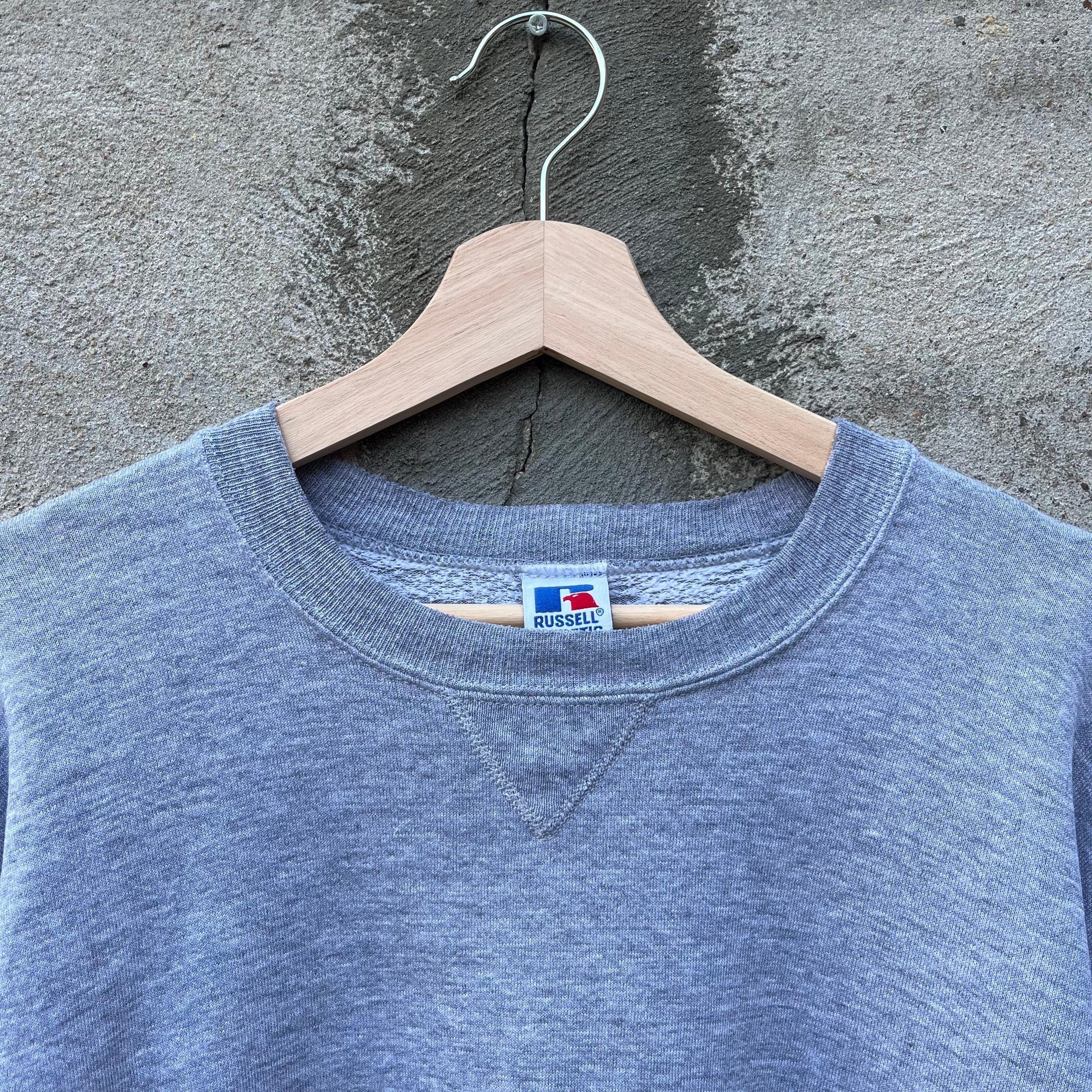 Russell Athletic × Vintage 90's Vintage Russell Athletic Faded Grey Crewneck Size US L / EU 52-54 / 3 - 3 Thumbnail