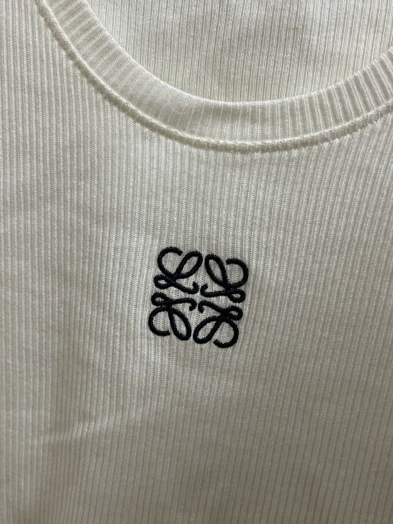 Loewe LOEWE White embroidered logo vest Size M / US 6-8 / IT 42-44 - 6 Thumbnail
